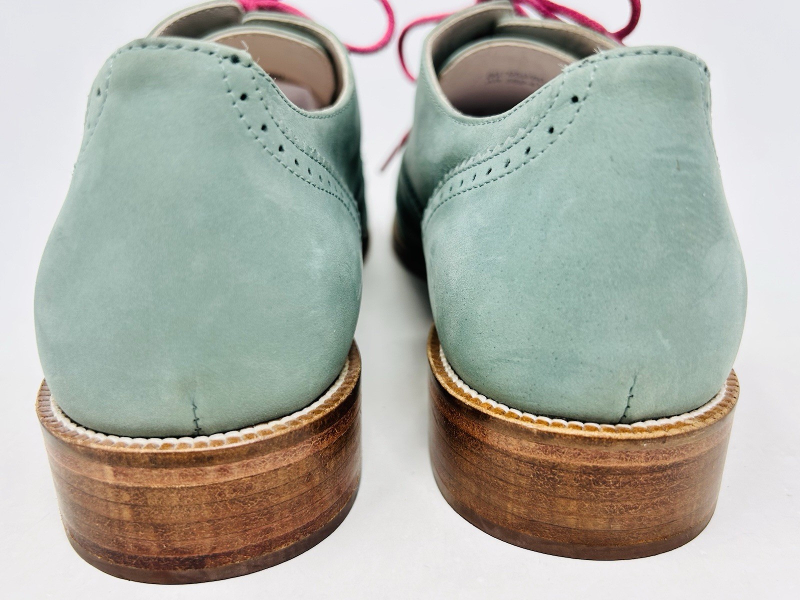 Boden Teal Suede Wingtip Oxfords Brogue Women's Size 41 EUR 9.5 -10 US.