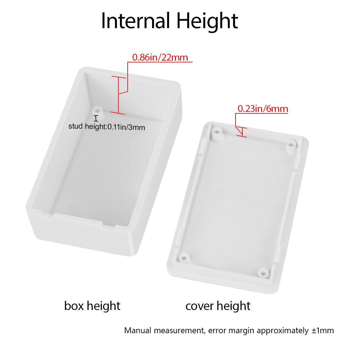 Project Box 5 Pieces ABS Plastic Electrical Project Case Small Junction Box for