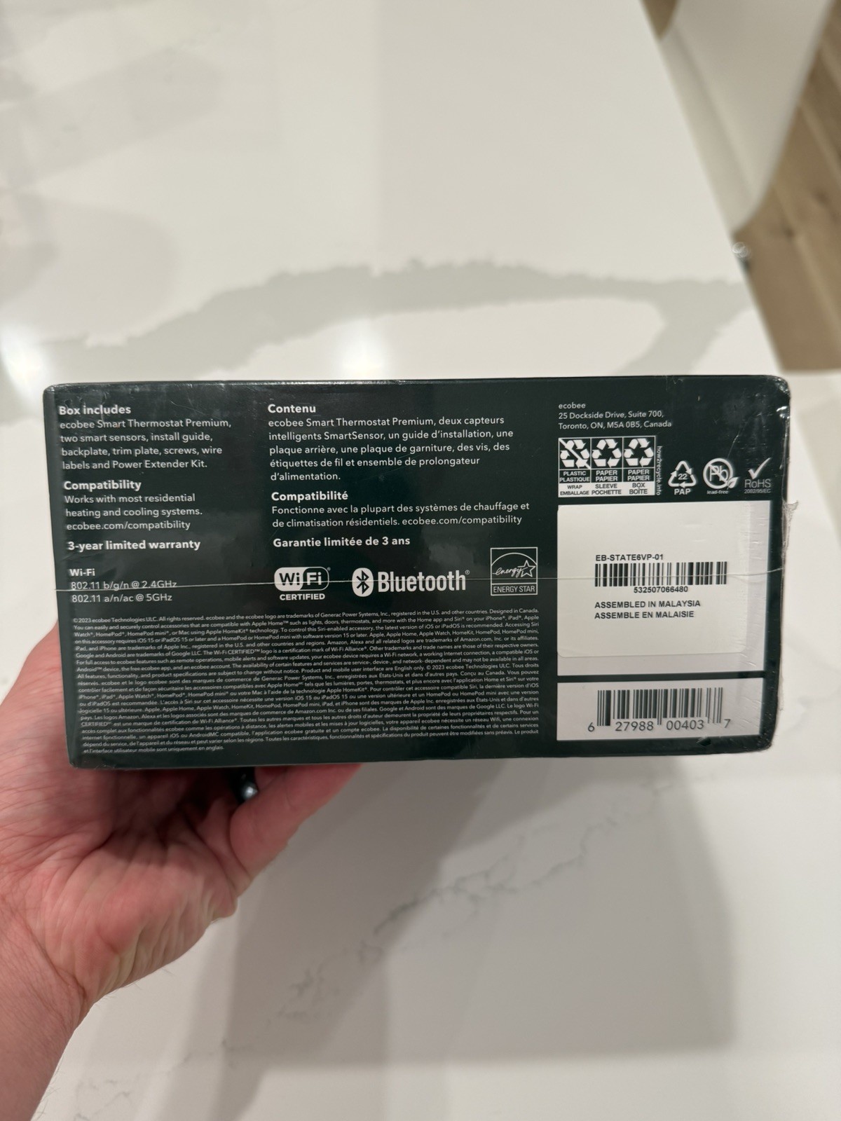 Sealed: ecobee Smart Thermostat Premium Plus Pack ( Includes 2 SmartSensors )