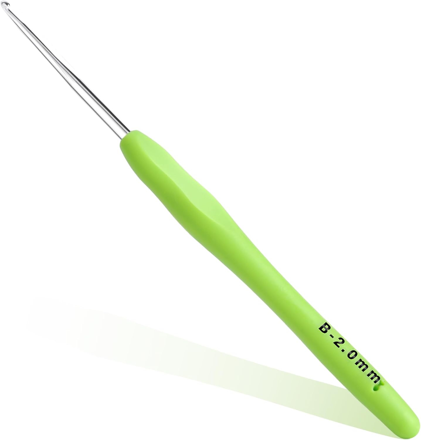 2Mm Crochet Hook, Ergonomic Crochet Hooks with Soft Rubber Handle and Smooth Gli
