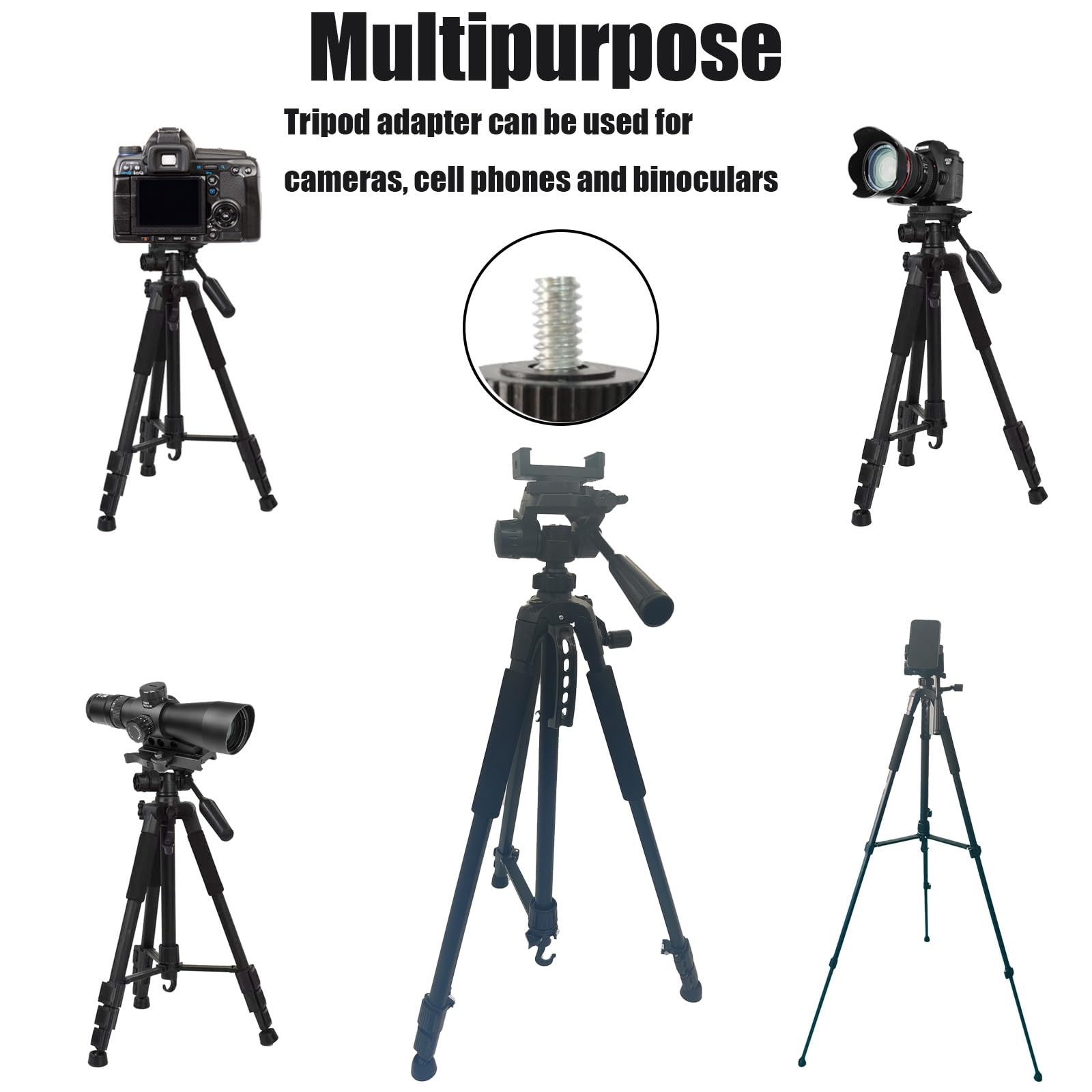 Shooting Tripod Aluminum Sticks 360 For Hunting Rifles 24-72 Inch Adjustable New