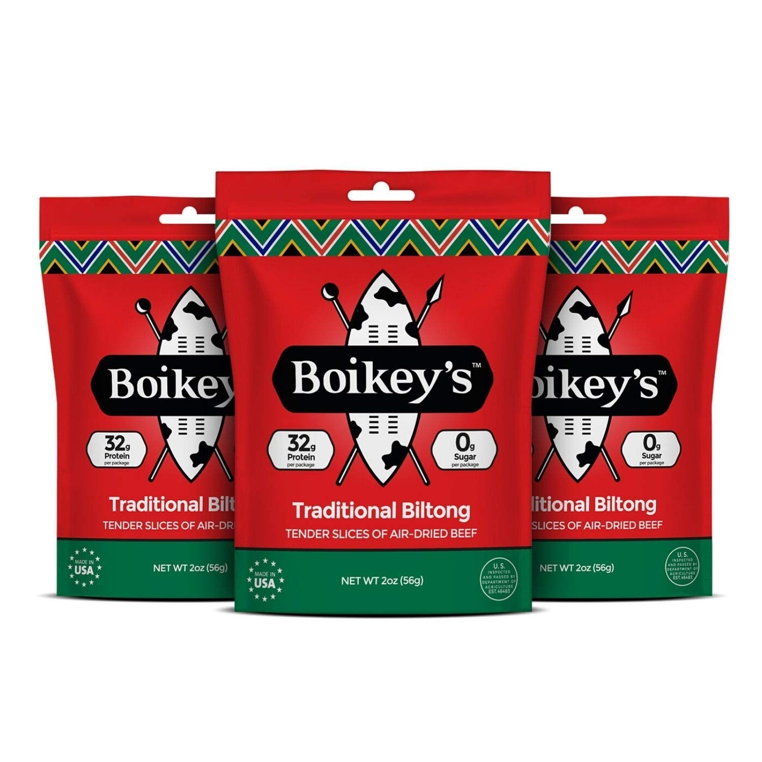 Boikeys Biltong South African Style Beef Jerky - Traditional Flavor - Gluten ...