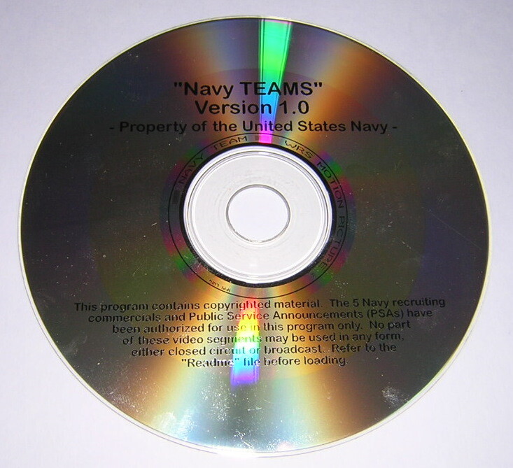 Vintage 1996 Navy TEAMS v1 CD-ROM Recruiting Videos Public Service Announcements