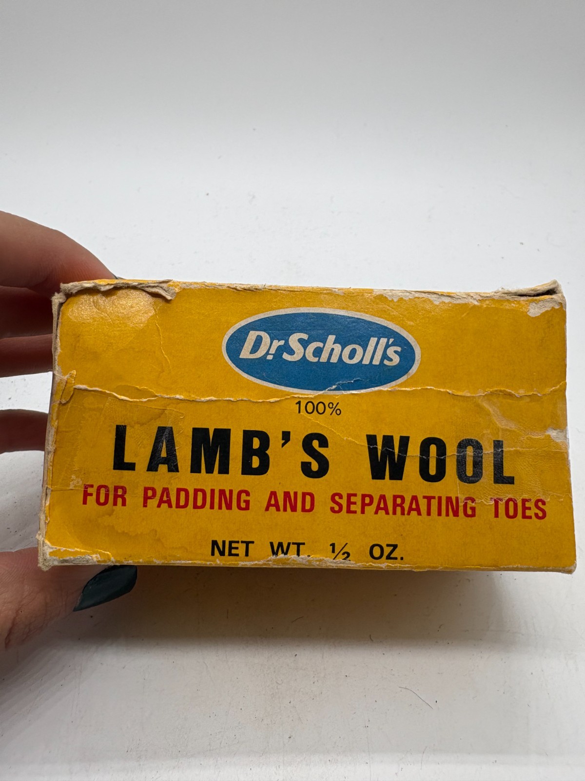 Vintage Dr Scholl's 100% Lamb's Wool Box Toe Dancers' Shoes Ballet Pointe Paddin