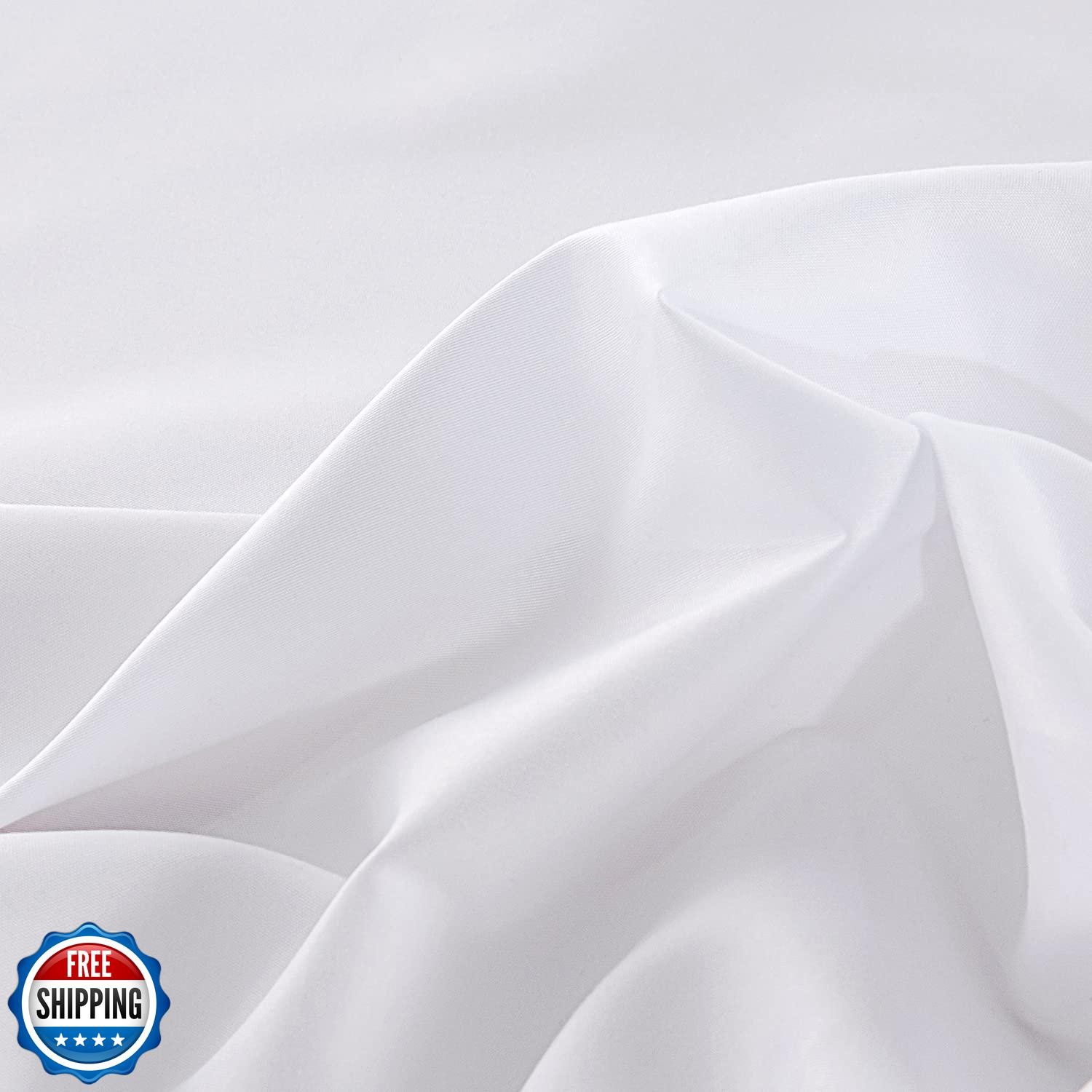 Lirex 2-Pack Full Size Flat Sheet Set, Ultra-Soft Brushed 1800 Microfiber, Br