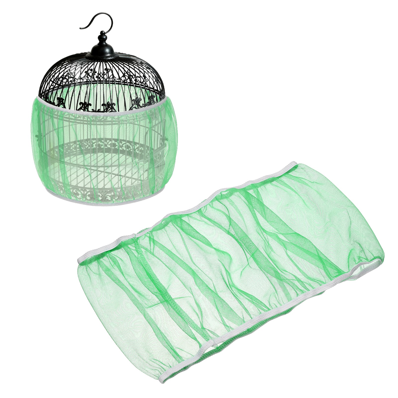 Bird Cage Seed Catcher 10 Inch Bird Cage Net Cover Green M