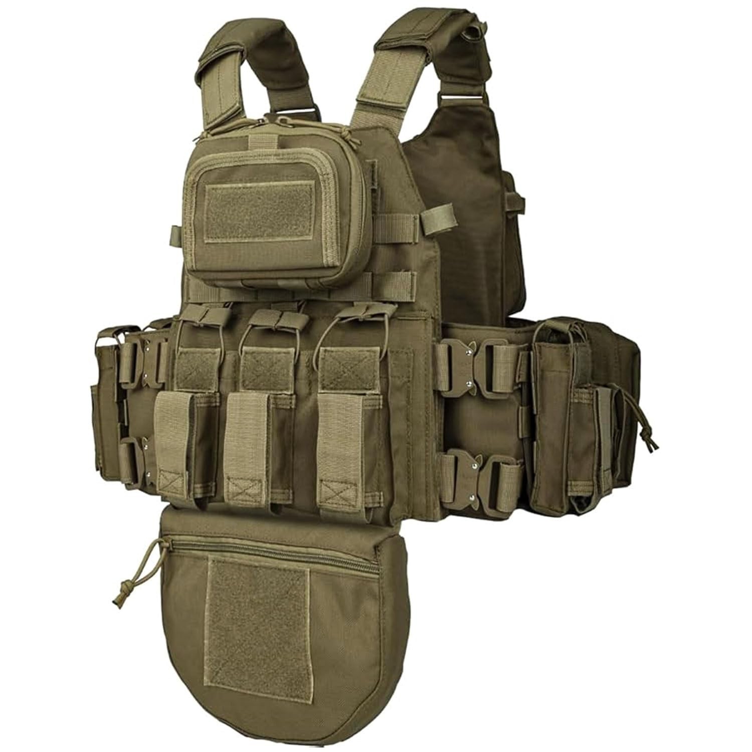 YAKEDA Tactical Training Vest with PALS System - Multi-Pocket Adjus... Fast Ship