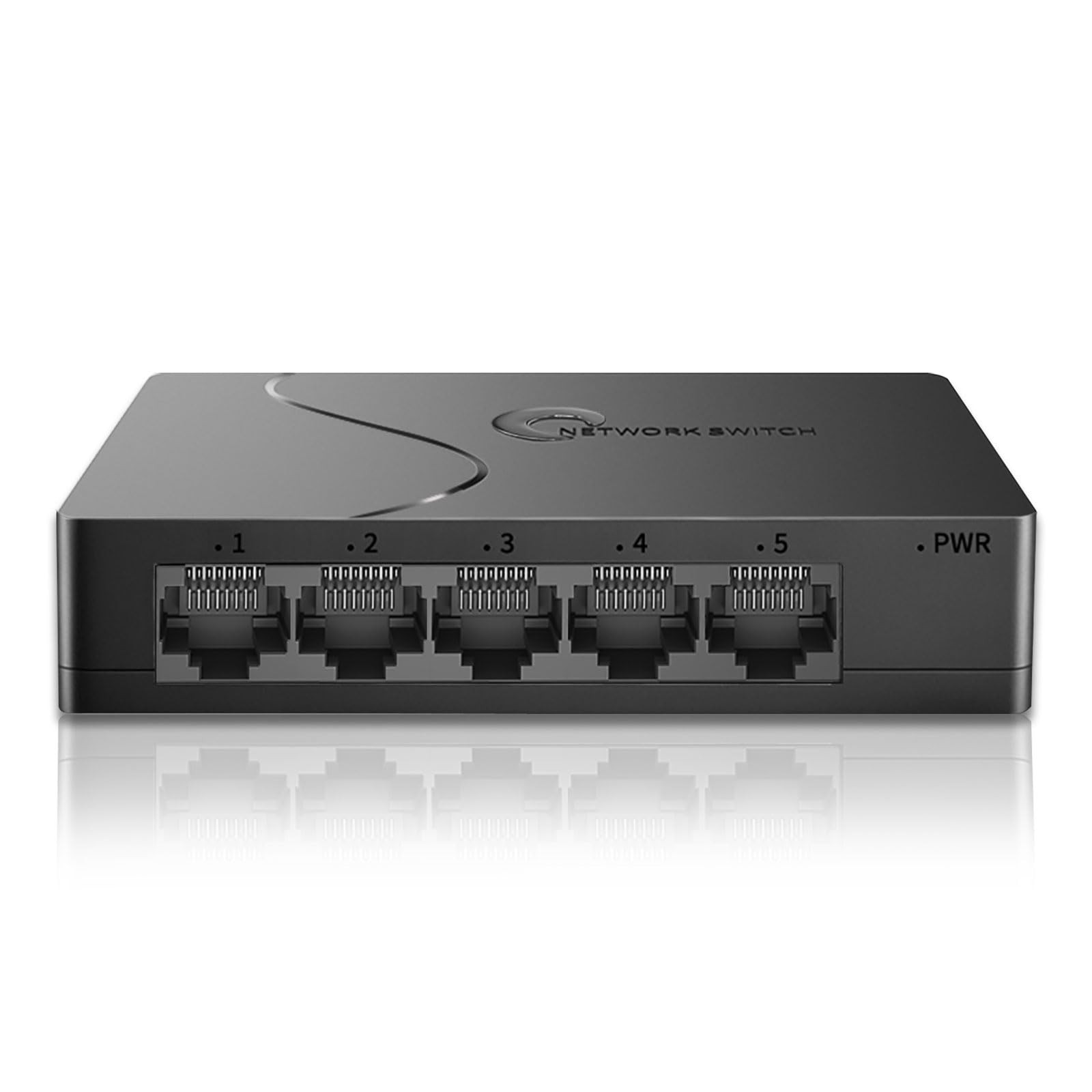 5 Port Easy Smart Managed Ethernet Switch Gigabit Switch, 5 Ports, Black