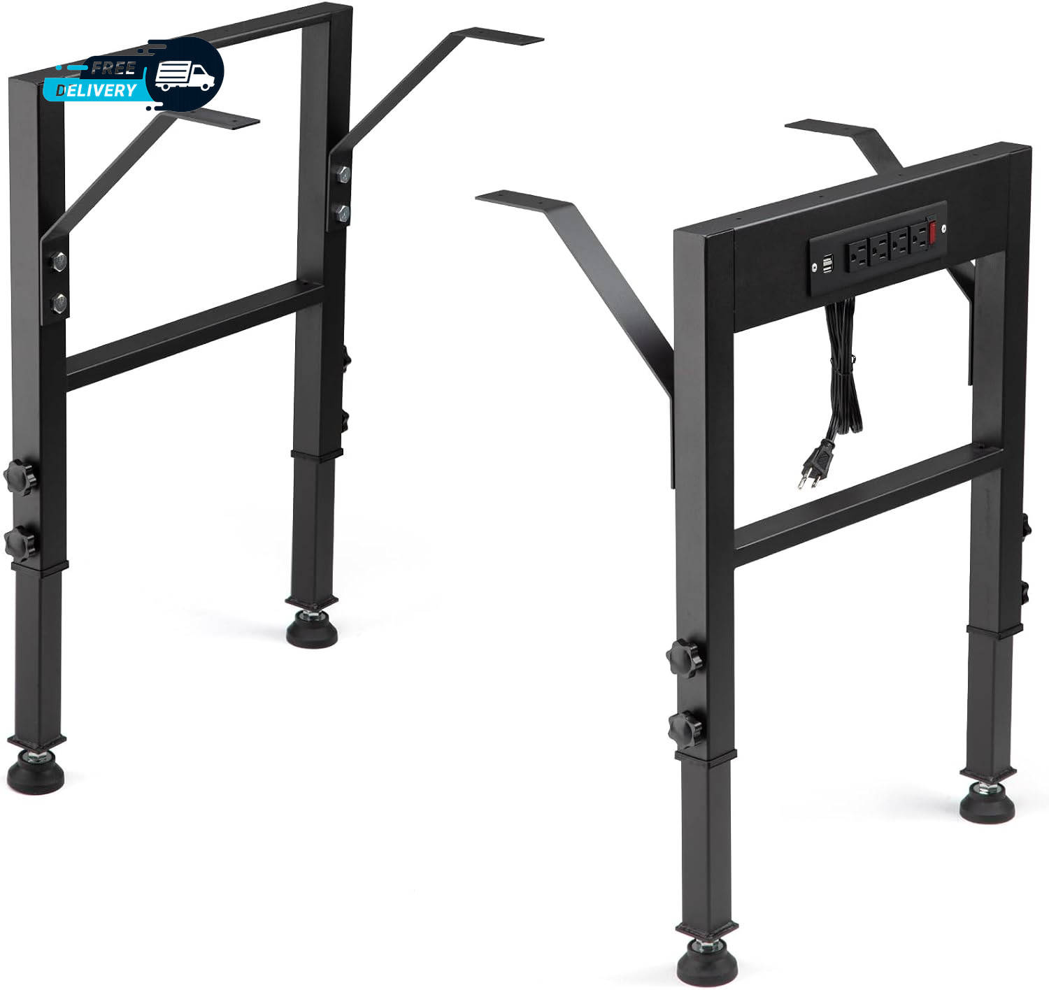 19.6  Inch Depth Workbench Frame   Height Adjustable 28.5   to 33.8   Set