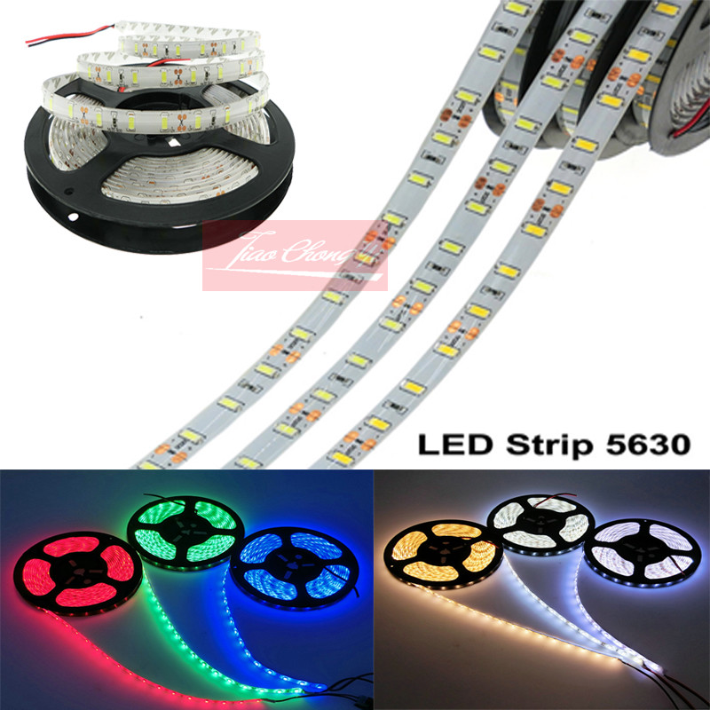 High Brightnes LED strip 5630 DC12v Flexible led light 60led/m 5m/lot white
