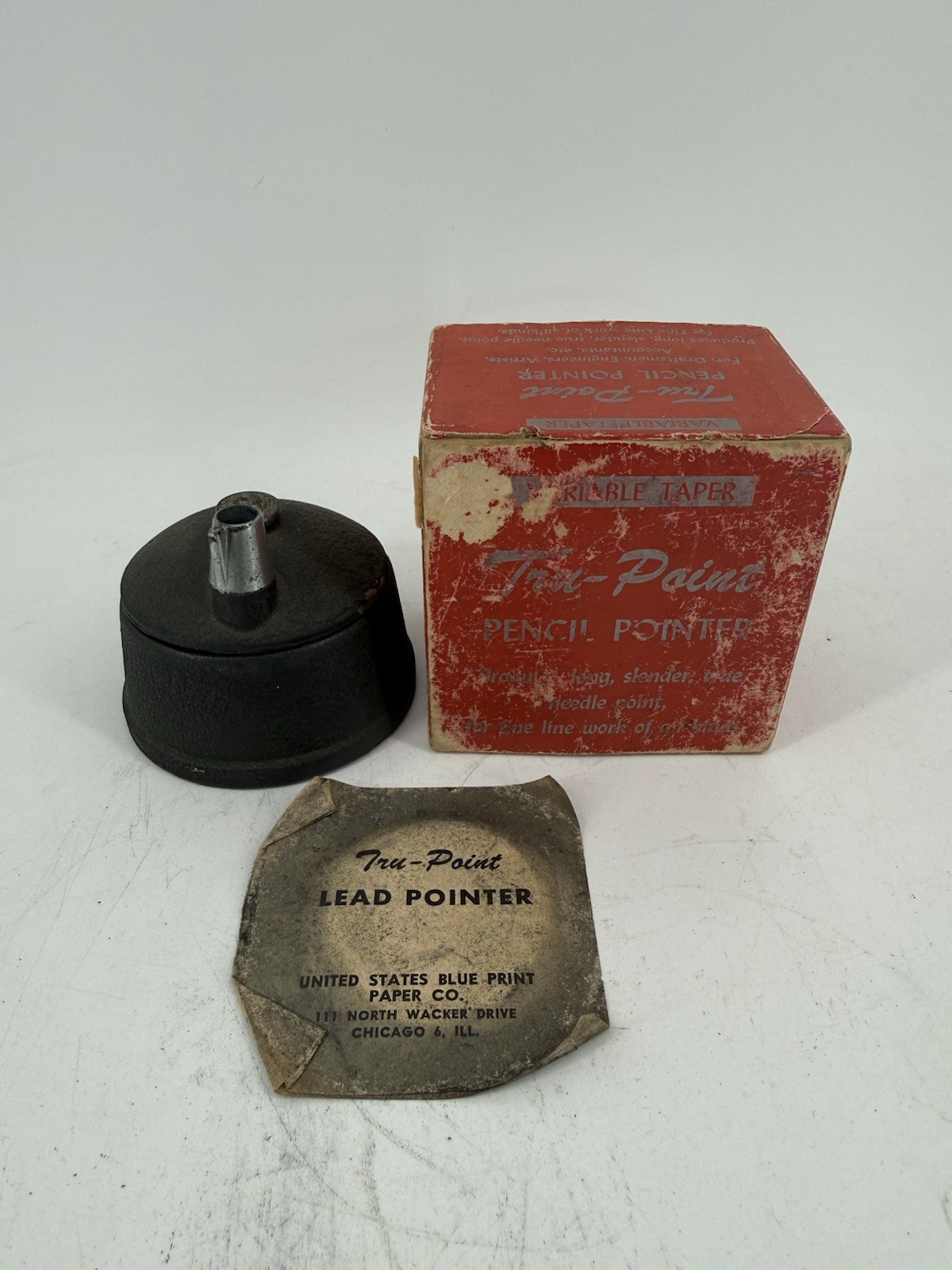 Vintage Tru-Point Lead Pencil Pointer Draftsmen Engineers & Artists w/ Box