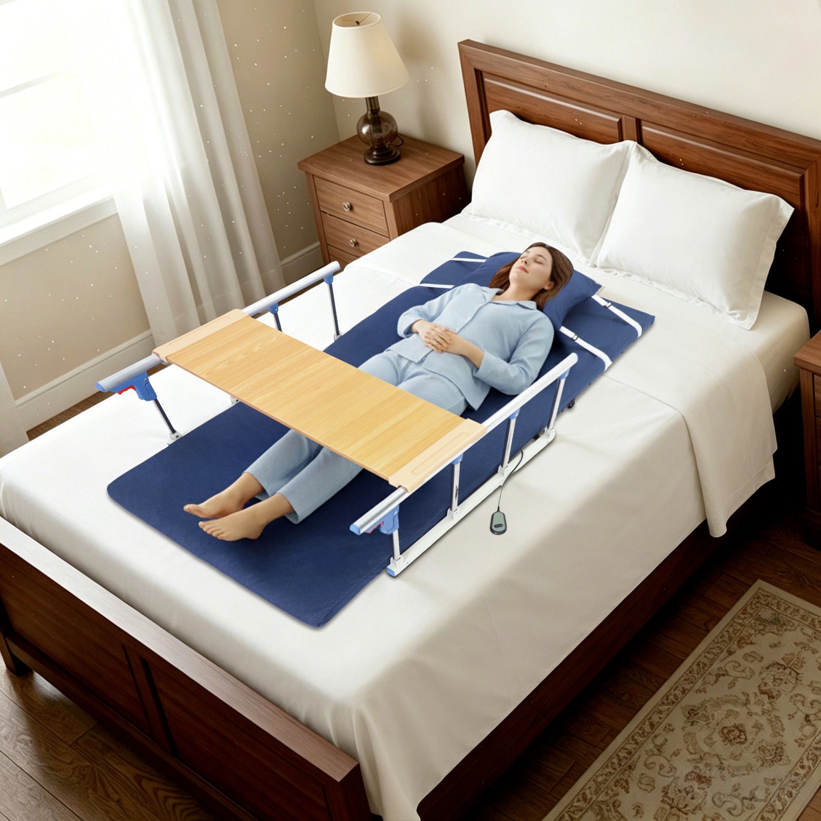Electric Bed Lifting Backrest, Adjustable bed Lifting Backrest With Guardrails