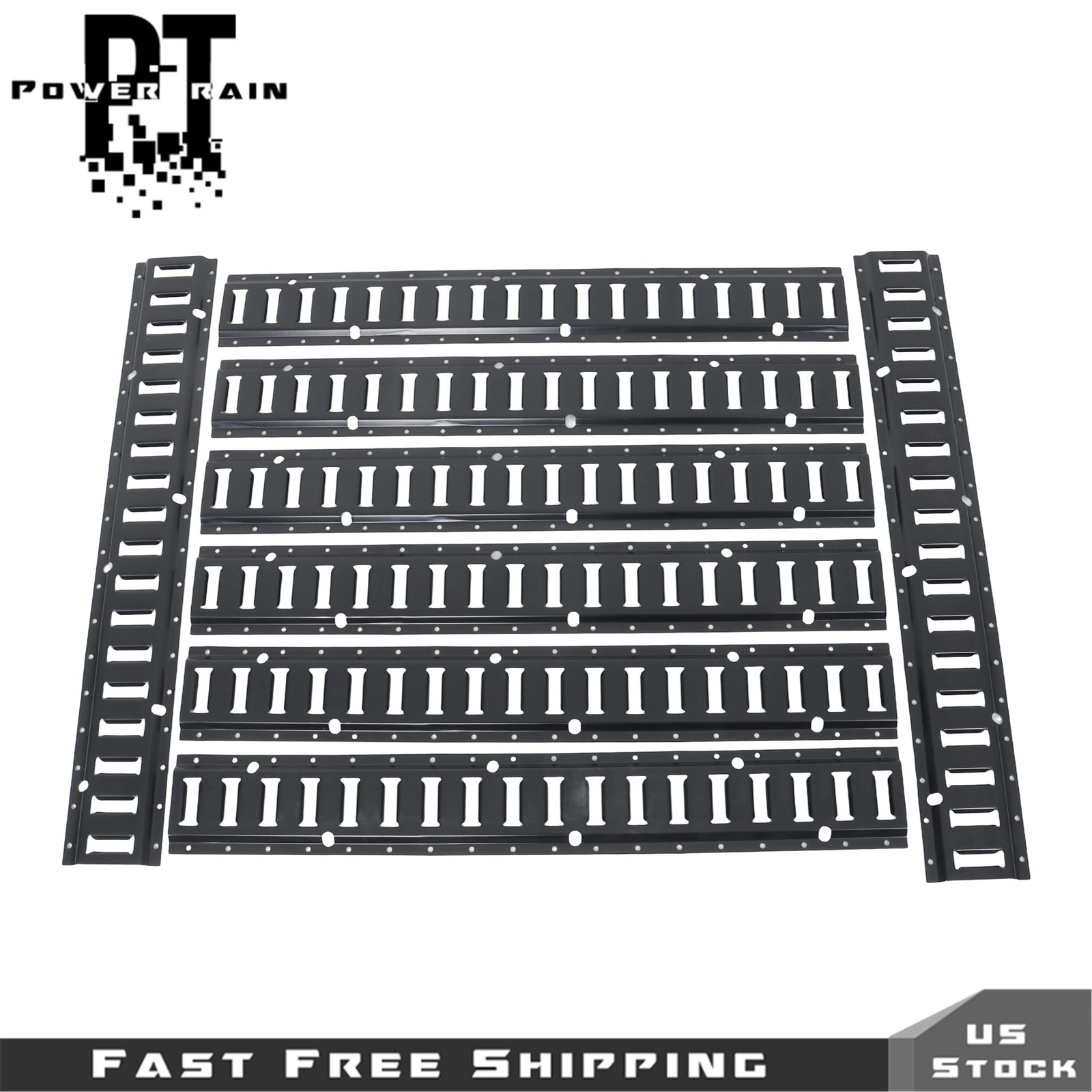 3 Feet Long E-Track Tie Down Kit Black Finish 8 Pack For Cargo Van Truck Bed
