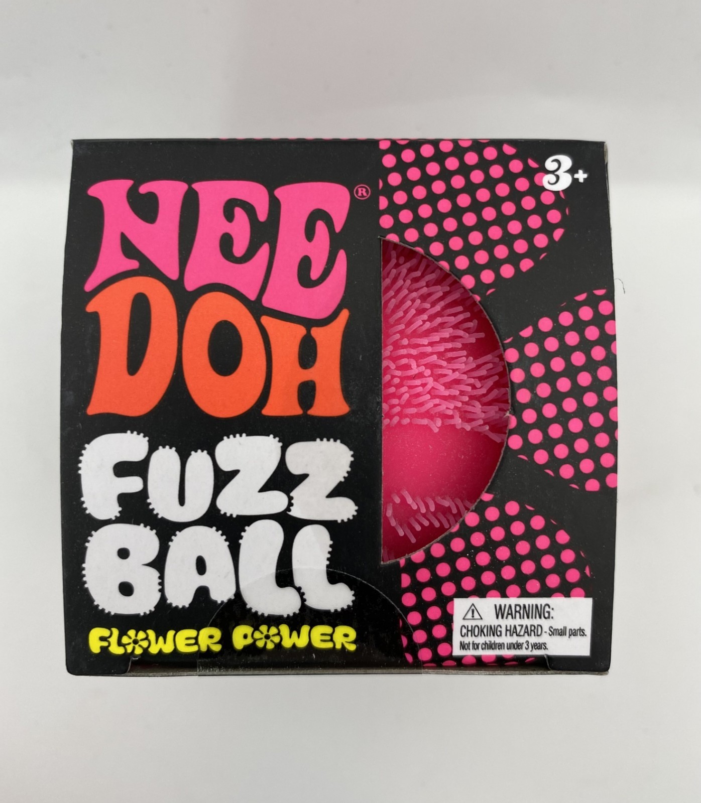 Pink NeeDoh Fuzz Ball Flower Power Velvet Squeeze Squishy Stress Toy Viral NEW