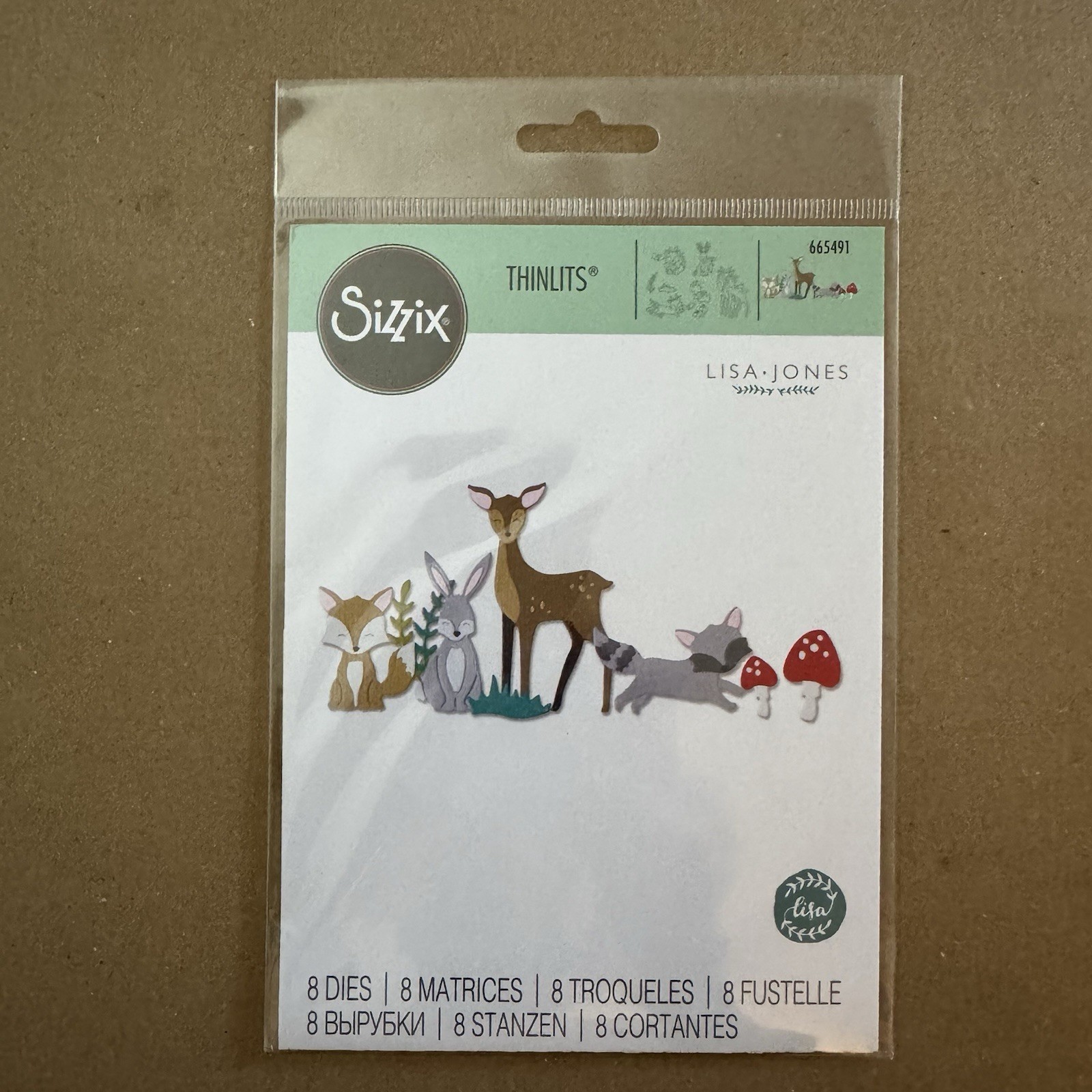 Sizzix Thinlits Woodland Nature by Lisa Jones Die Cut Set Winter Critters NEW