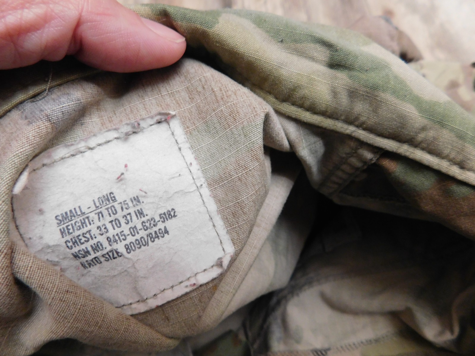 US ARMY OCP COAT SZ SMALL - LONG