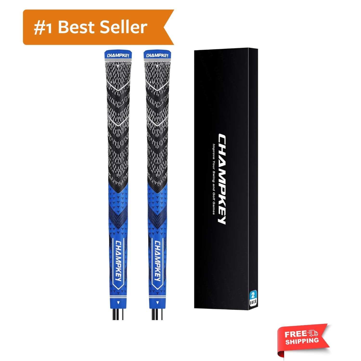 2 Pack Half Cord Golf Grips - All Weather Performance Golf Club Grips - High ...