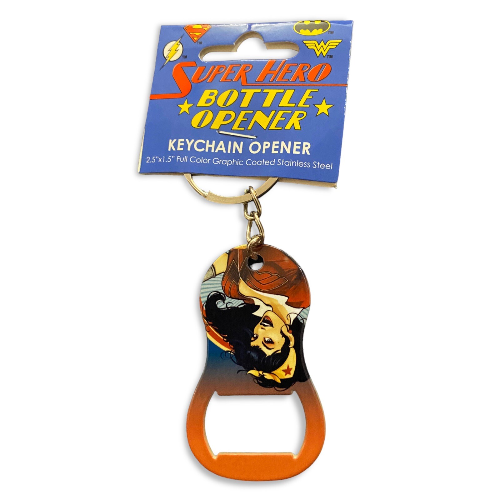 Wonder Woman 100% Stainless Steel Keychain Bottle Opener Licensed New Bombshells