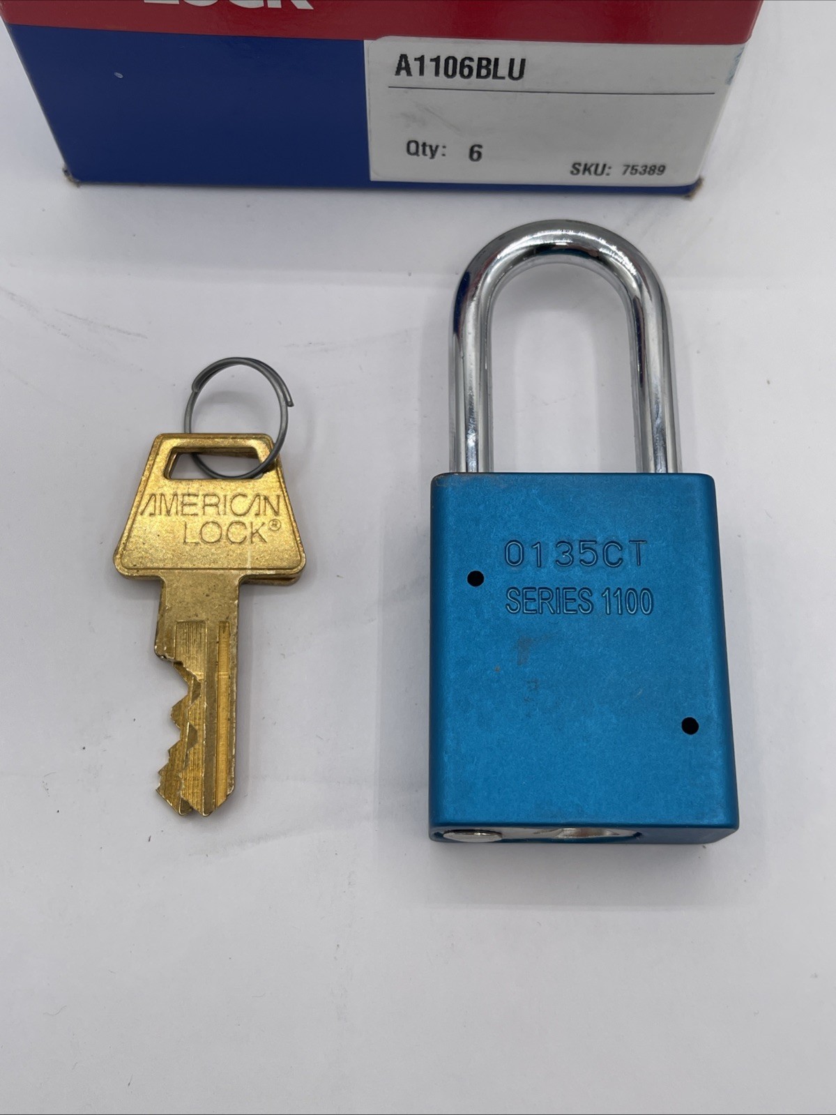 American Lock Aluminum Lockout Padlock Keyed Different QTY6 A1106BLU