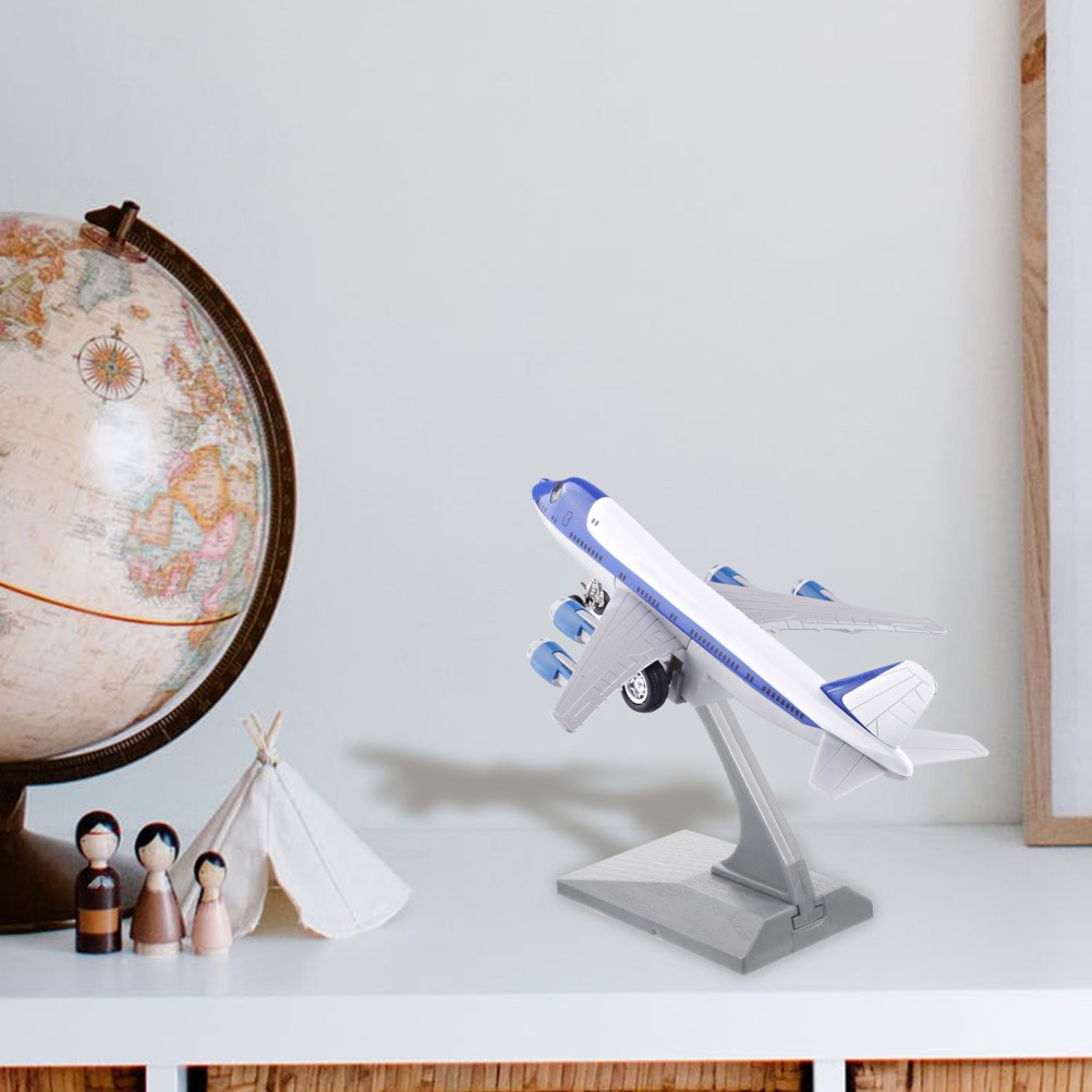 2Pcs Grey Plastic Aircraft Model Display Stand Durable Desktop Storage Rack