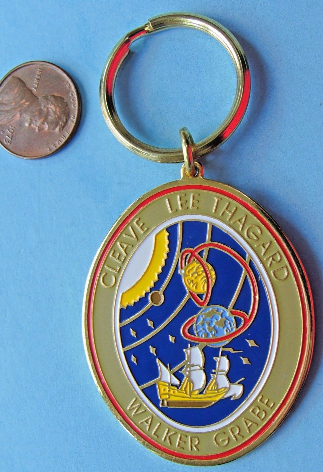 KEYCHAIN vintage NASA STS-30 Space Shuttle ATLANTIS - Mary Cleave
