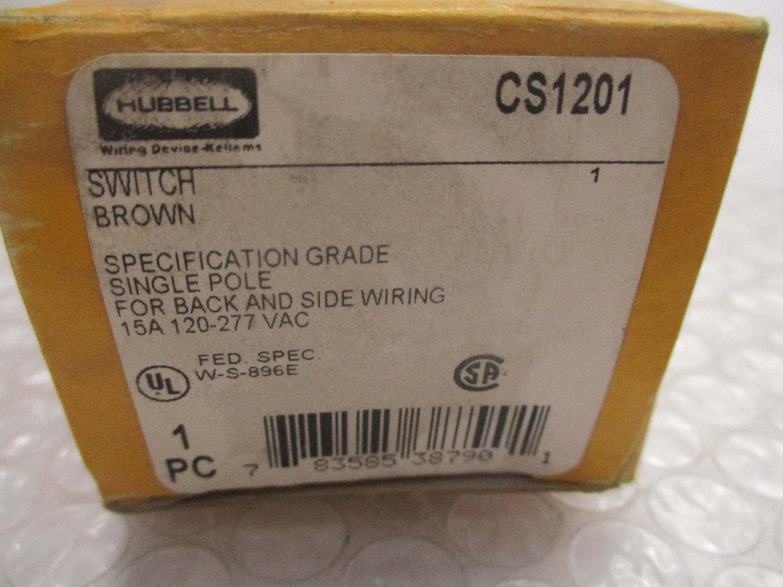 HUBBELL CS1201 SWITCH BROWN NSMP