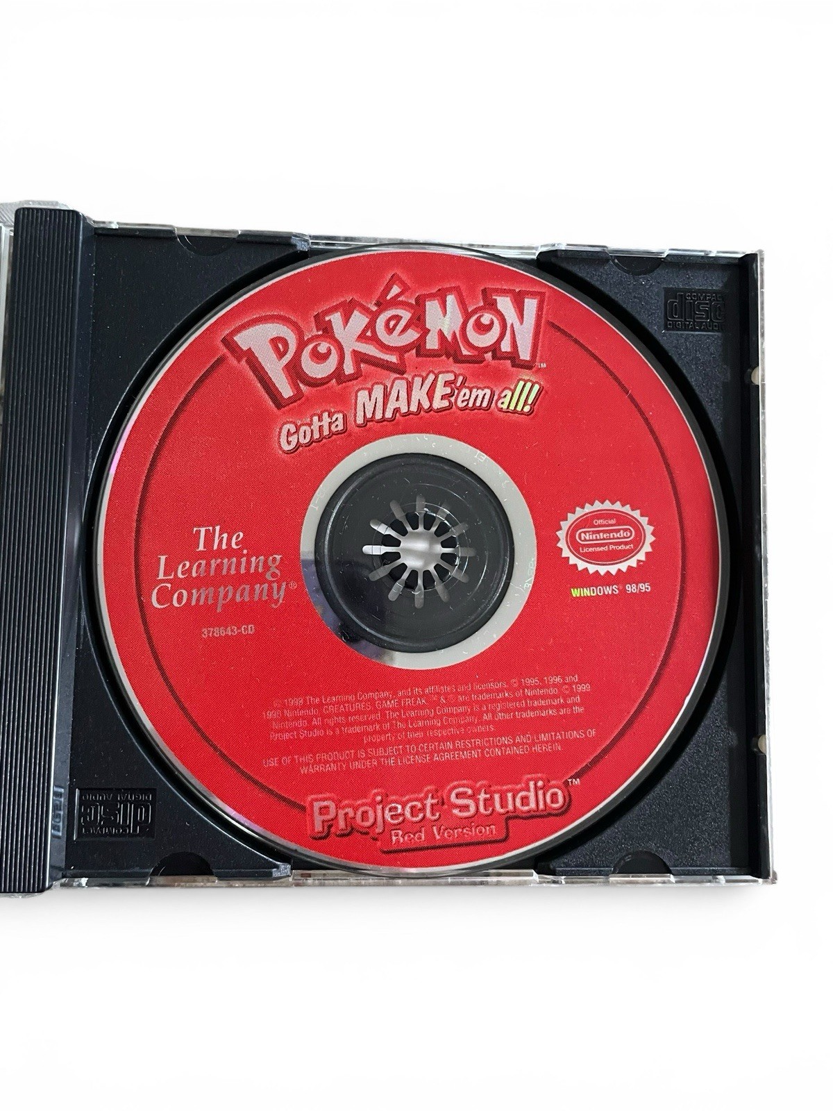 The Learning Company Pokemon Project Studio Red Version CD Windows 95/98