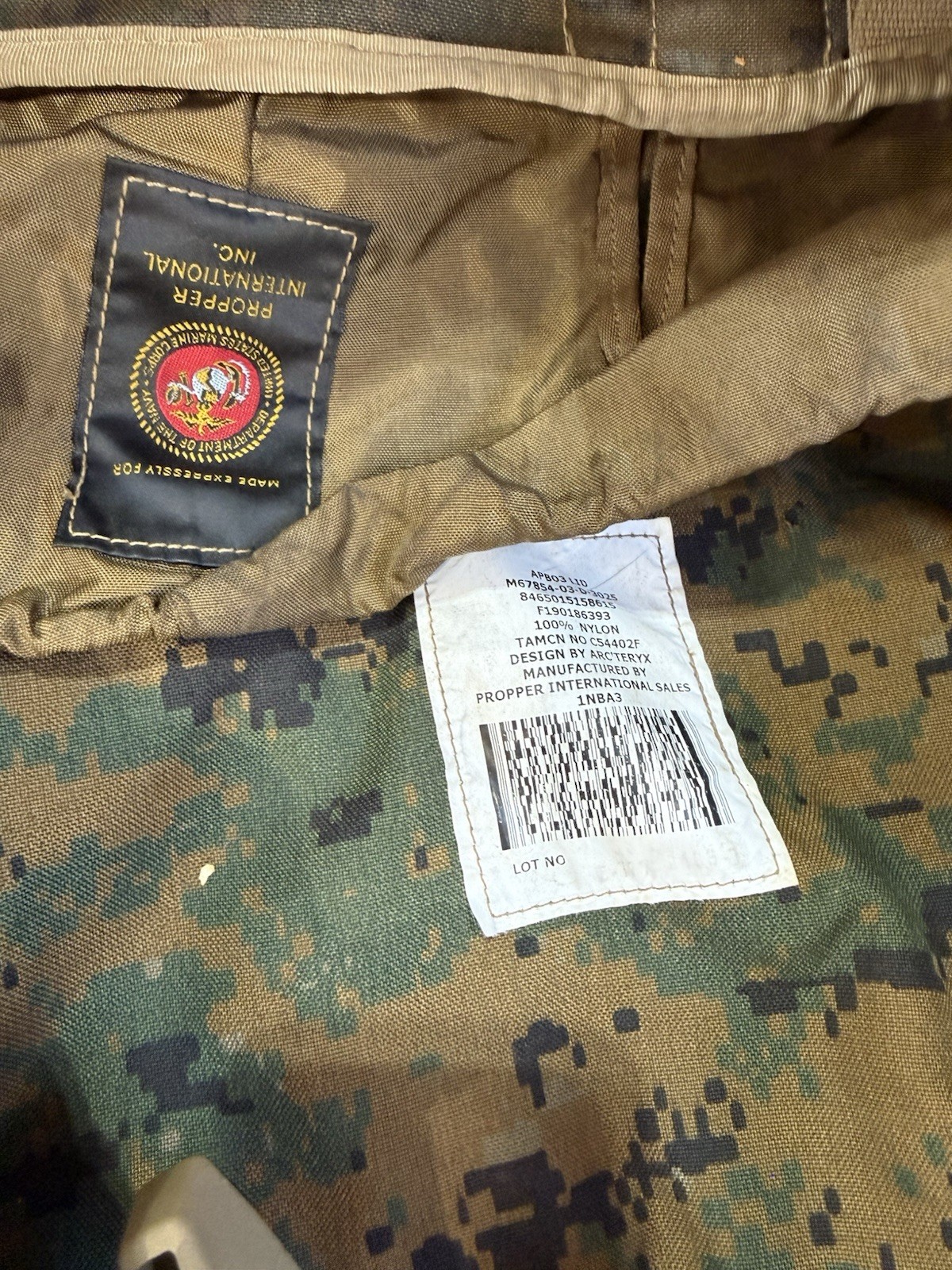 USMC Issued Woodland Marpat Pack