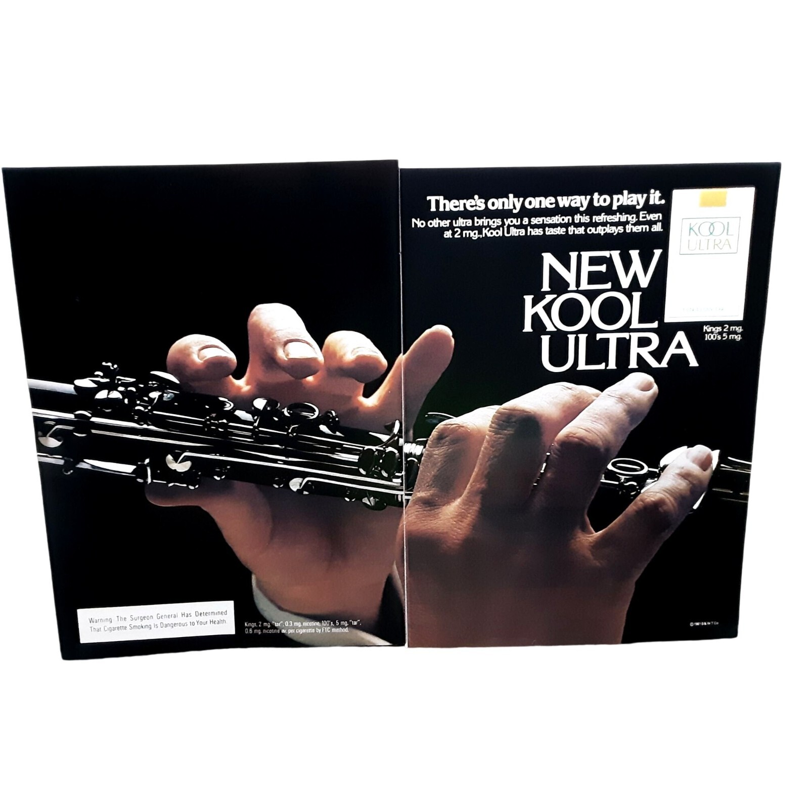 1982 Kool Cigarettes Clarinet One Way To Play It Original Print Ad vintage 80s