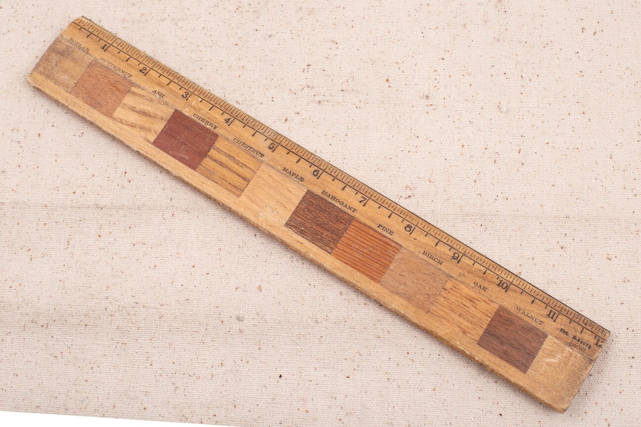 12" Wood Rule w/ 11 Different North American Wood Species