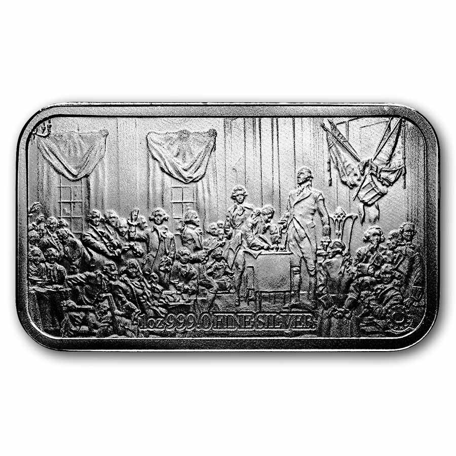 1 oz Silver Bar - American Constitution