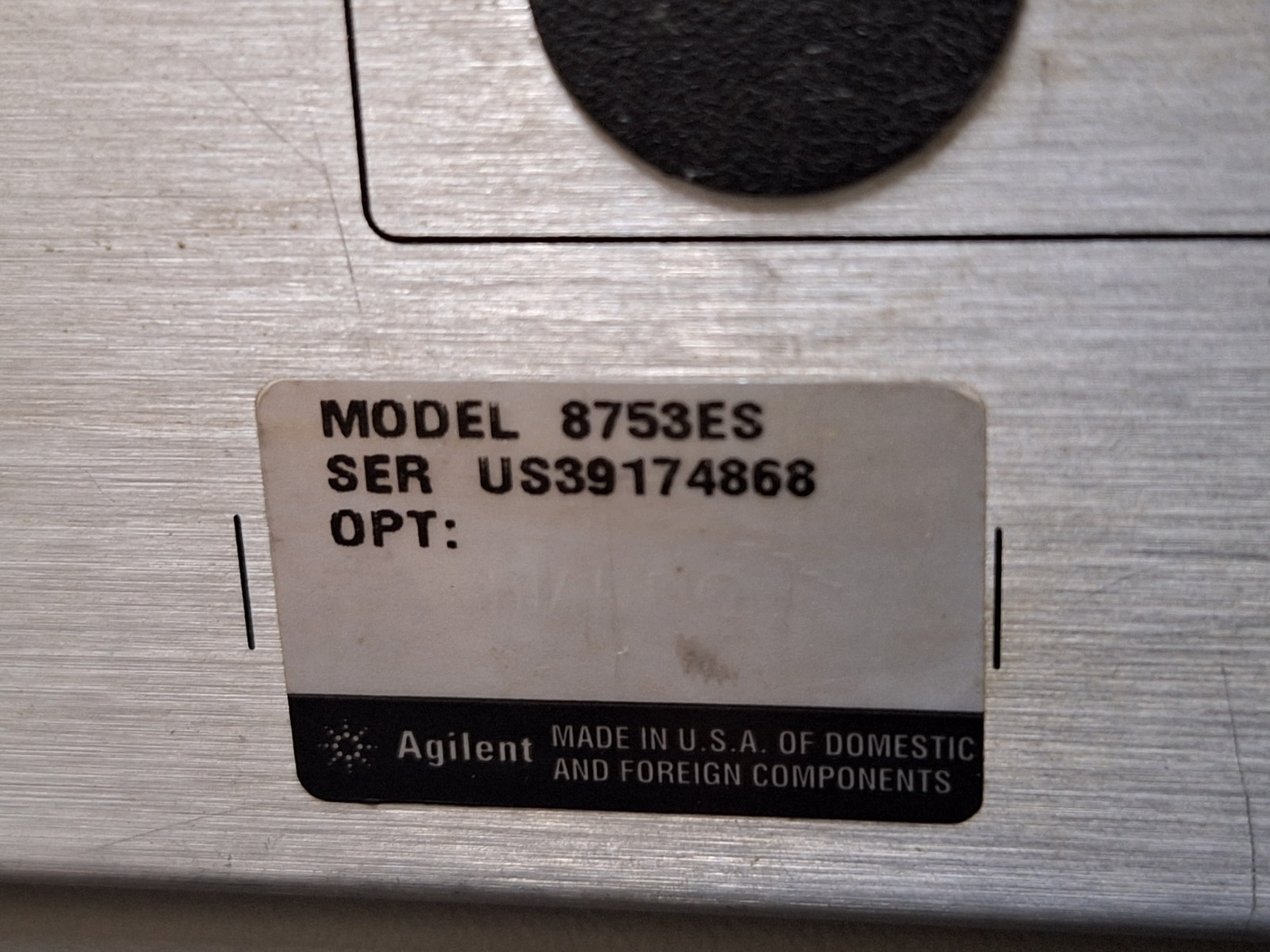 Agilent 8753ES S-parameter Network Analyzer, 30kHz - 6GHz (4868)