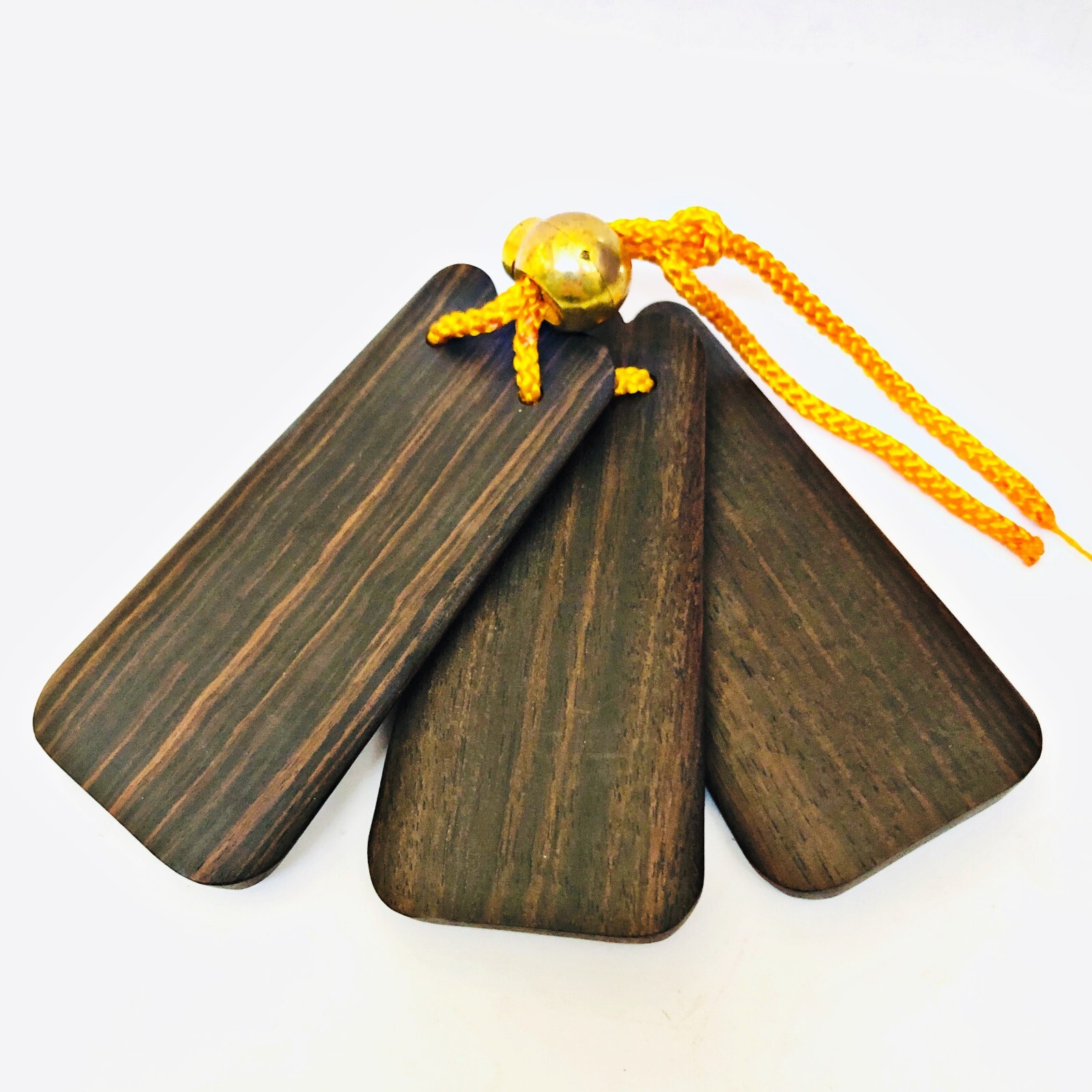 Japanese Wooden Sanba Castanet Knacker 3Plate Percussion Musical Instrument S3