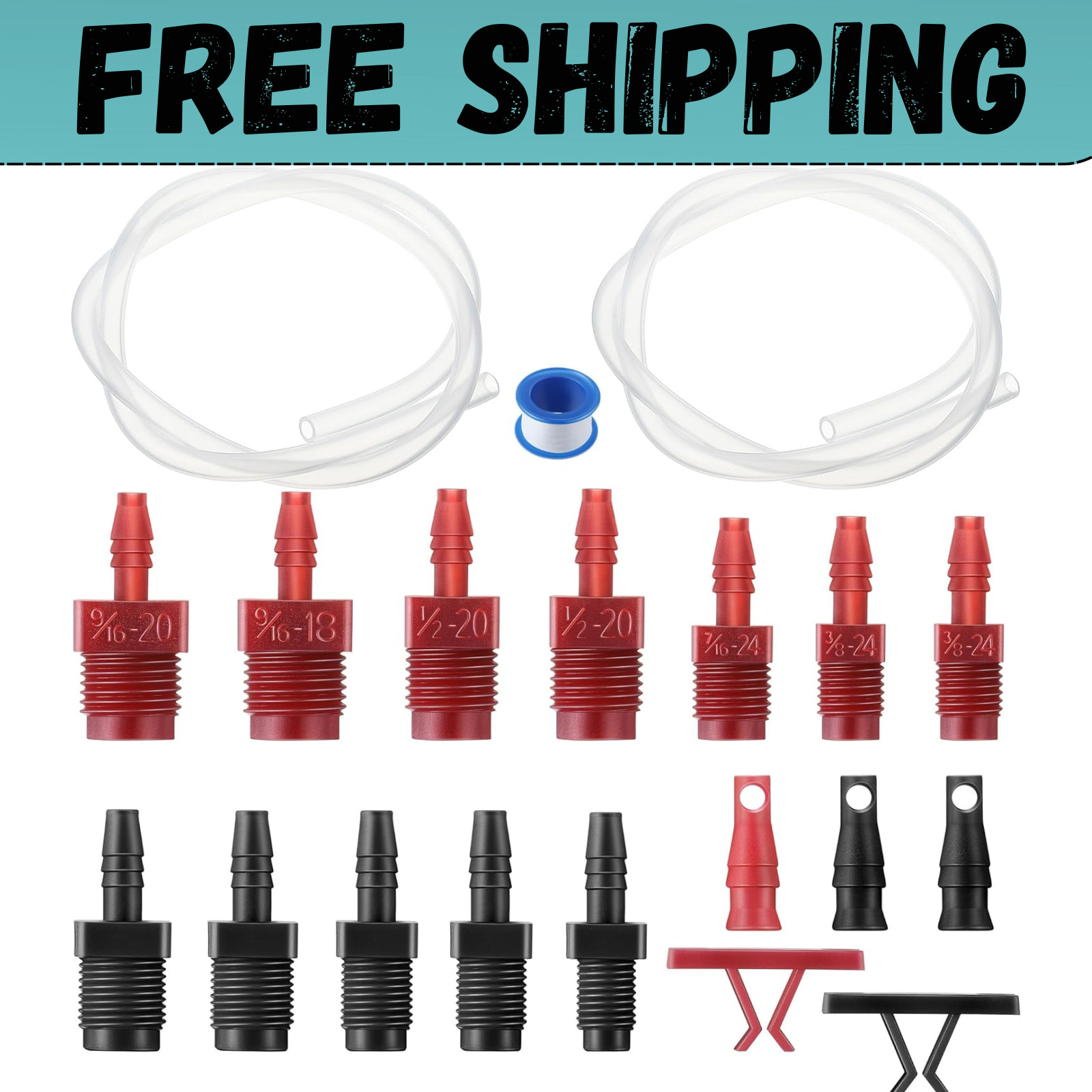 Master Cylinder Bleeder Kit Complete Brake Bleeder Kit with 22 in Clear Hose Cl