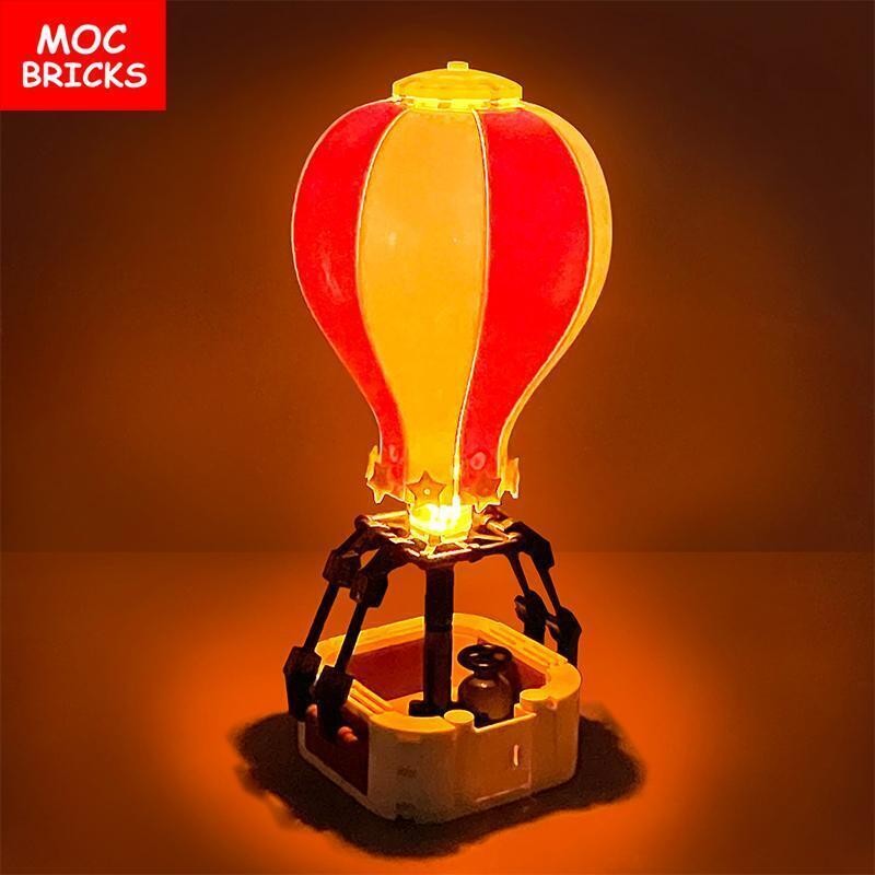 New Hot Air Balloon With Basket Friends City Travel Minifig Minifigures For Lego