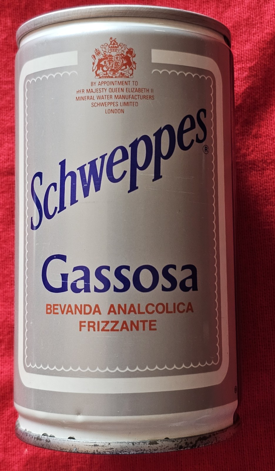 Vintage Schweppes Gassosa Can Italy Italian Soda Beverage Non Alcoholic Rare