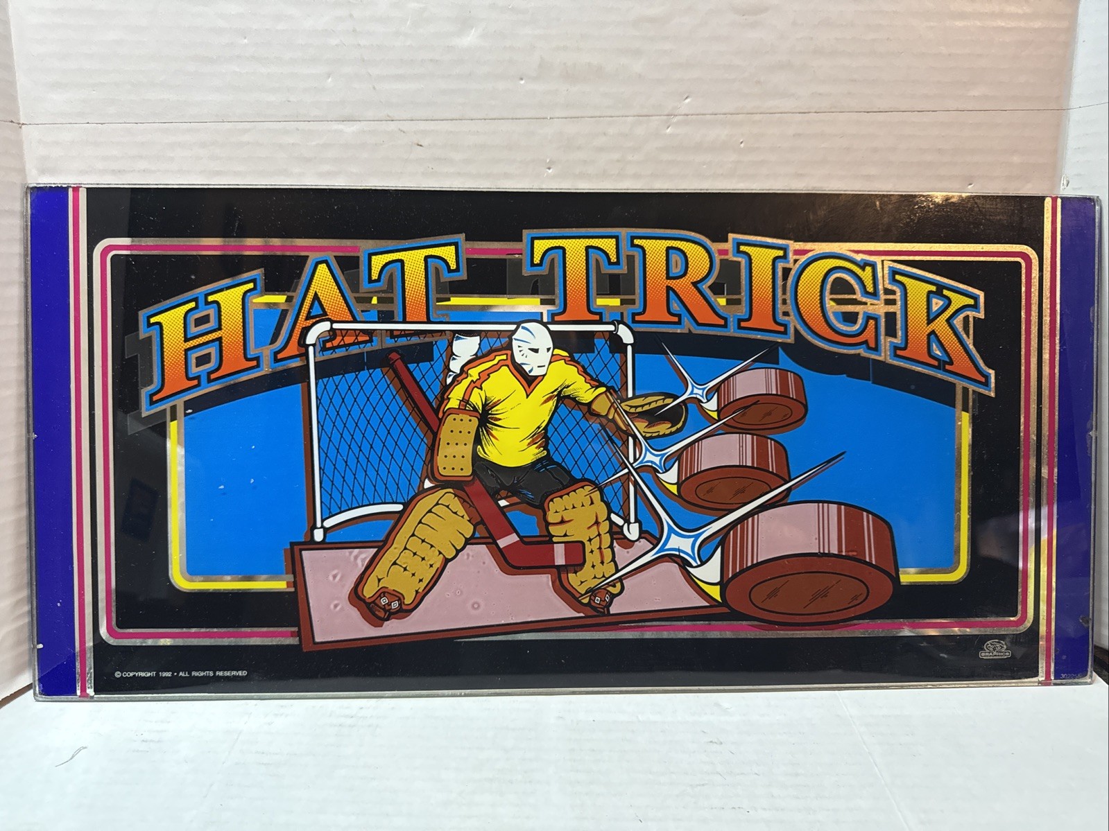 Arcade Cabinet Marquee Hat Trick