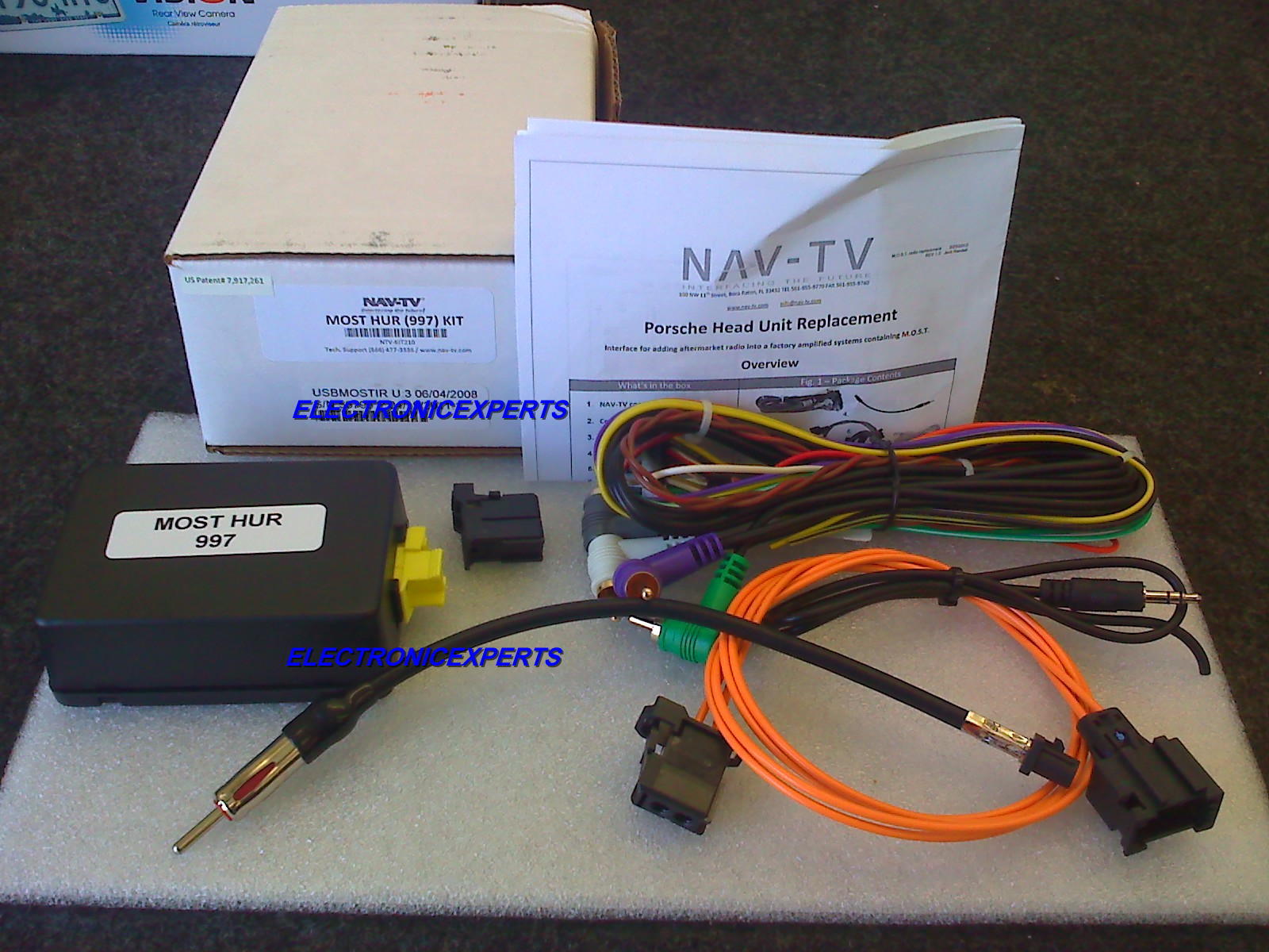 NAV-TV NTV-KIT210 MOST-HUR PORSCHE BOXTER BOSE Fiber Stereo Replacement+Dash kit