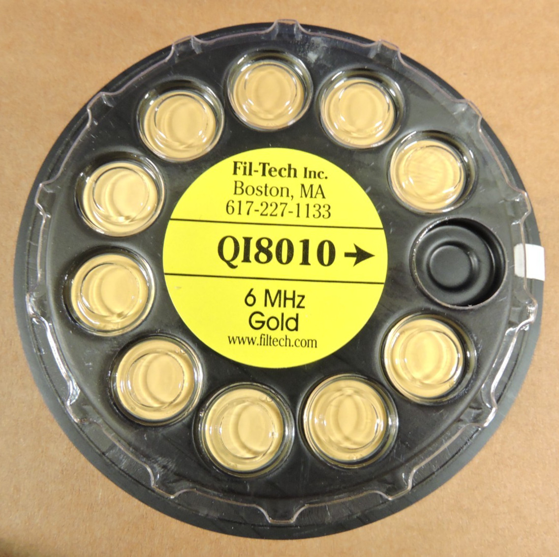 10 pcs NEW Inficon Gold Coated Crystals 6MHz Sensor 008-010-G10 Fil-Tech/ SEALED