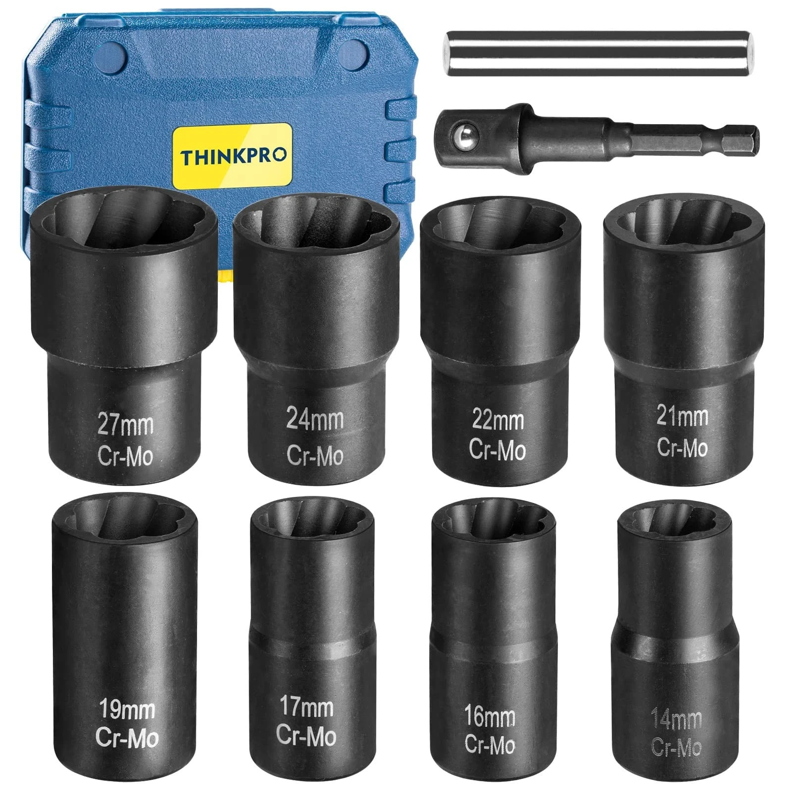 Lug Nut Removal Tool10 Piece Lug Nut Extractor Set 1/2 Inch Drive Easy Out Lug N