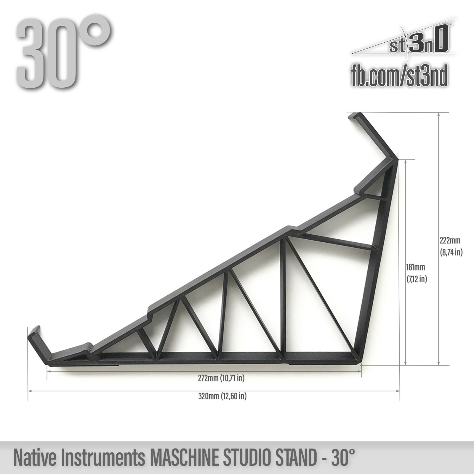 NI MASCHINE STUDIO STAND - 30 degrees - 3D printed - 100% Buyer Satisfaction
