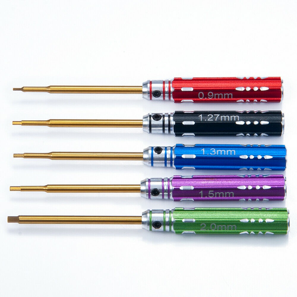 5/Set Professional RC Metal Hex Screw Driver Repair RC Tool for SCX24 RC Model H