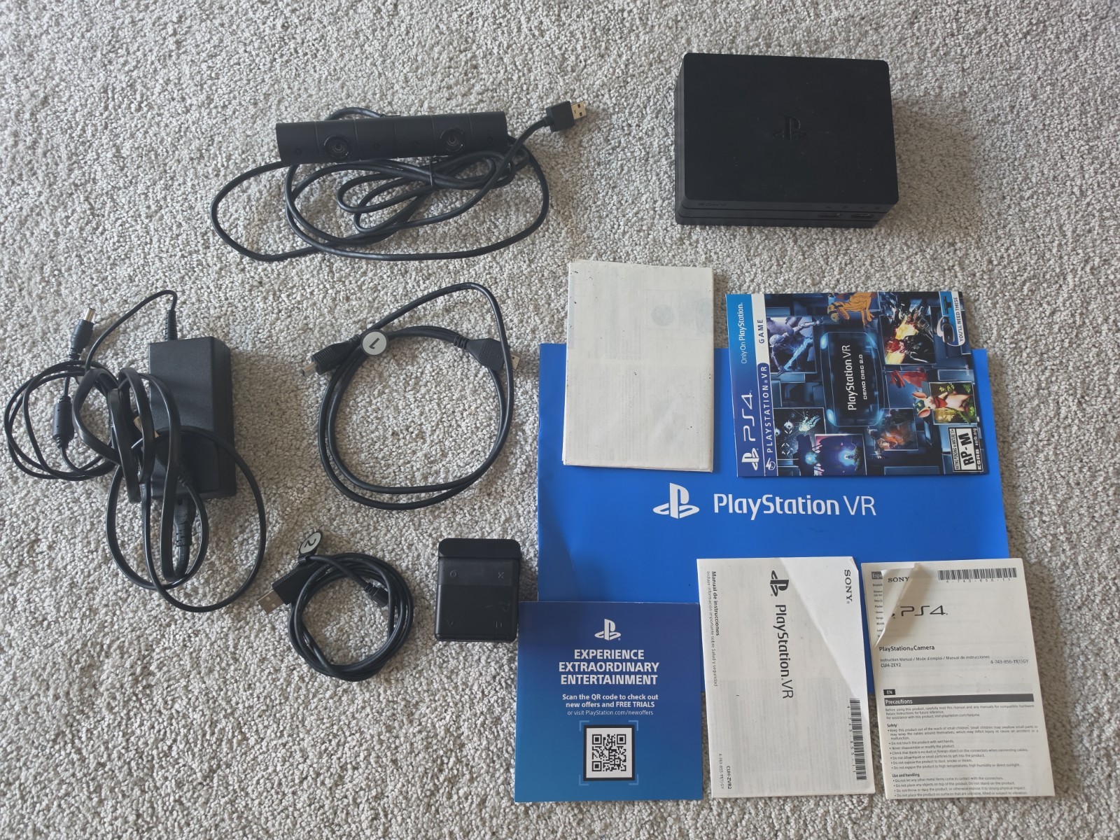 Sony PlayStation PS 🎮VR Headset🎮CUH-ZVR2 Replacement Parts W/ Manuals- Tested