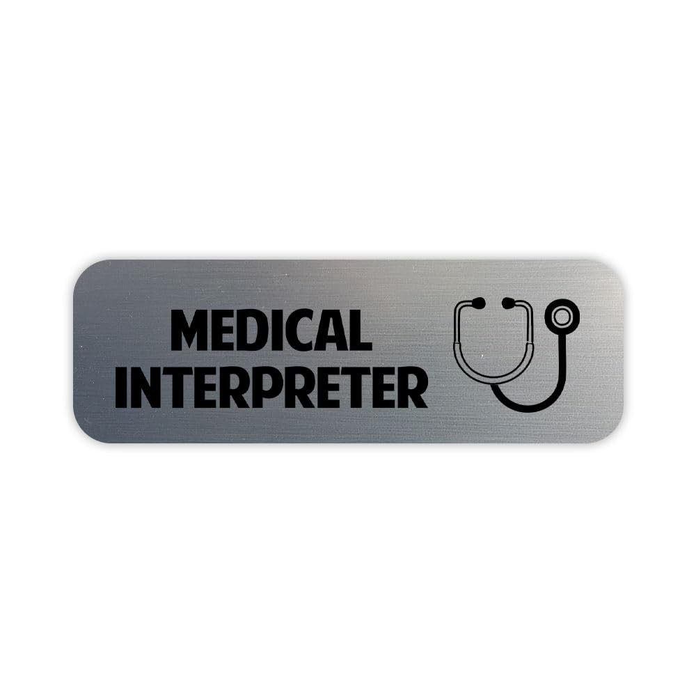 Medical Interpreter 1 x 3" Rounded Corner Name Badge | Medical Specialism