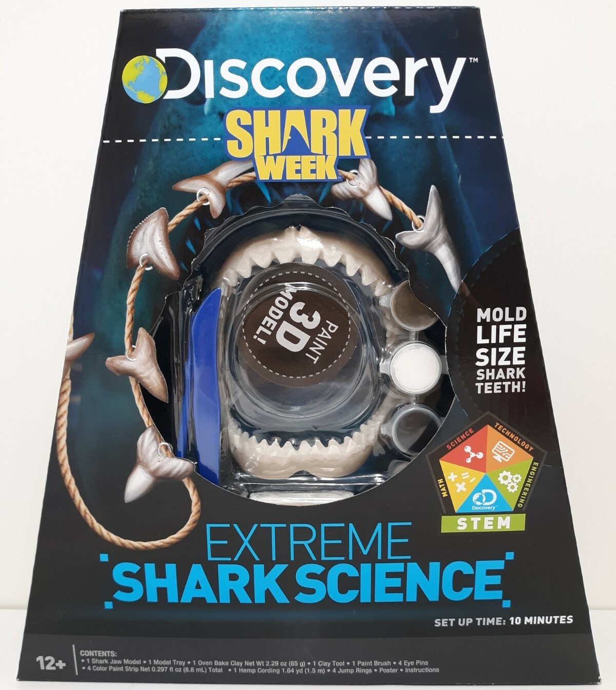Discovery Shark Week Extreme Science Kit Mold Life Size Shark Teeth 70063A-BL