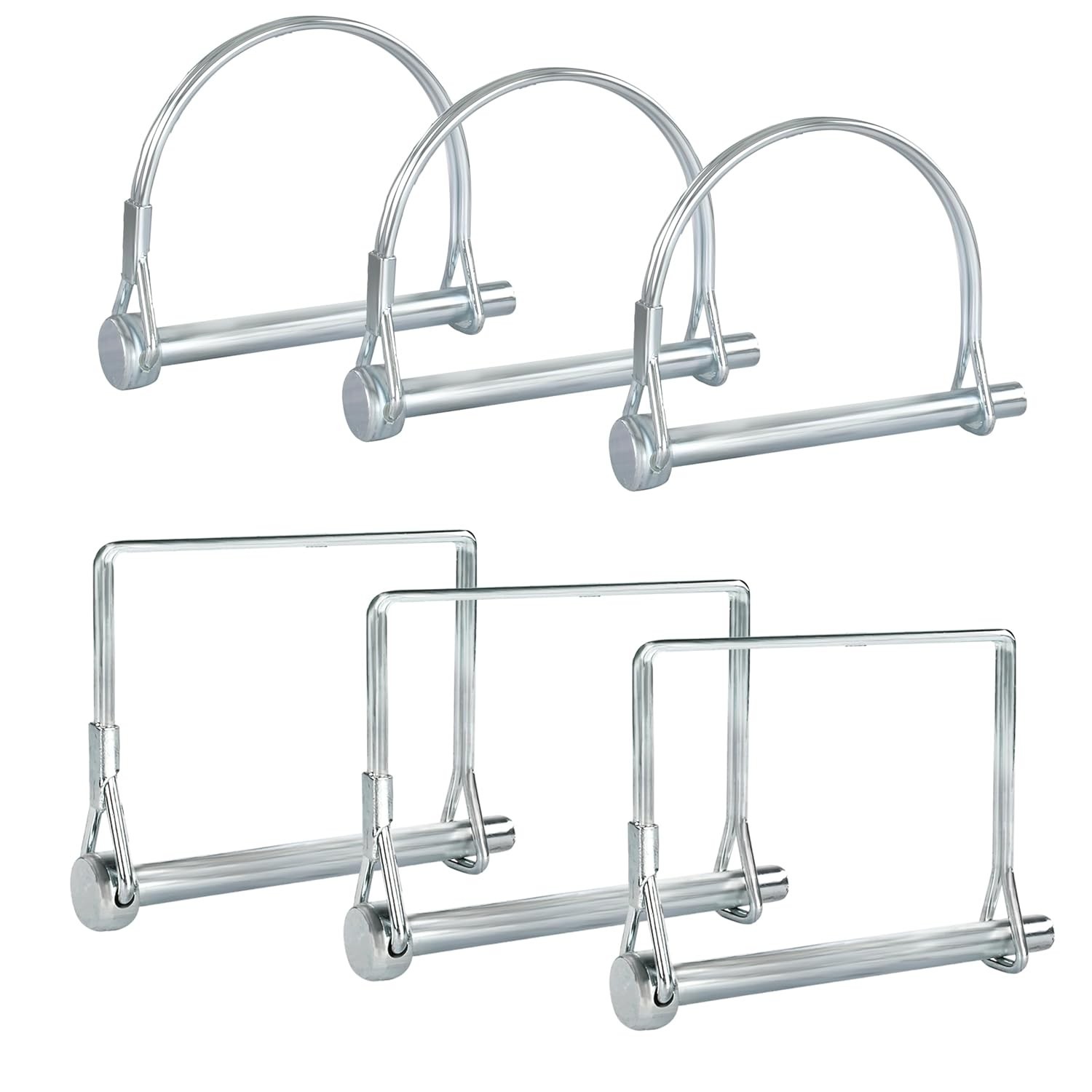 Pack of 6 Trailer Pins - 2-3/4" Length, 1/4" Diameter - Durable Carbon Steel