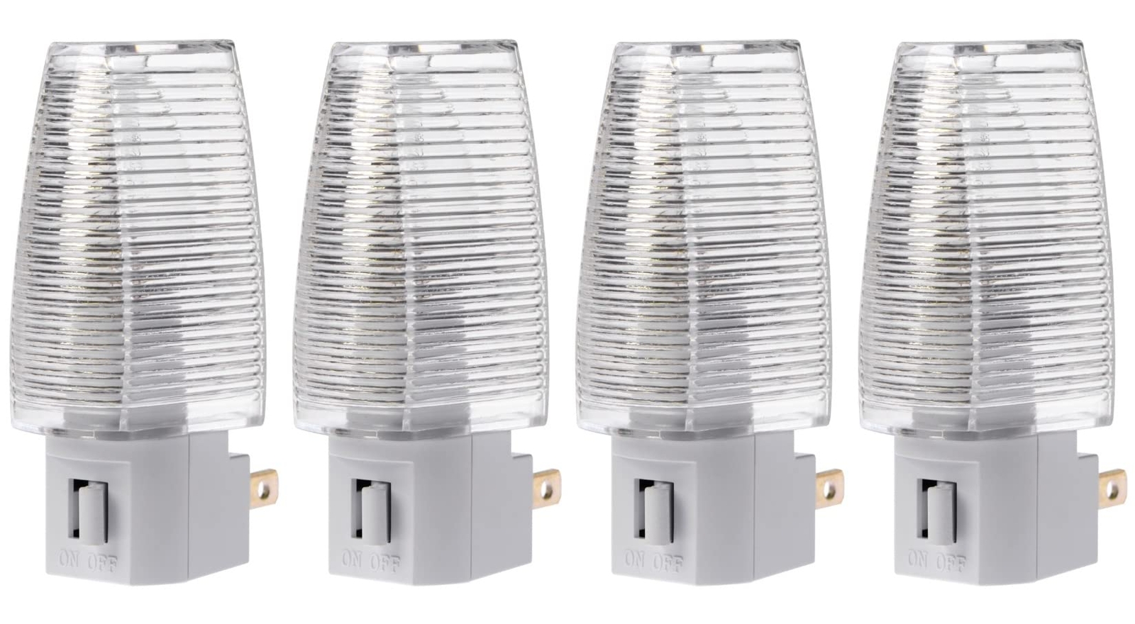 Plug in Night Light with Manual On/Off Switch for Includes 4W Bulb | 4 Pack