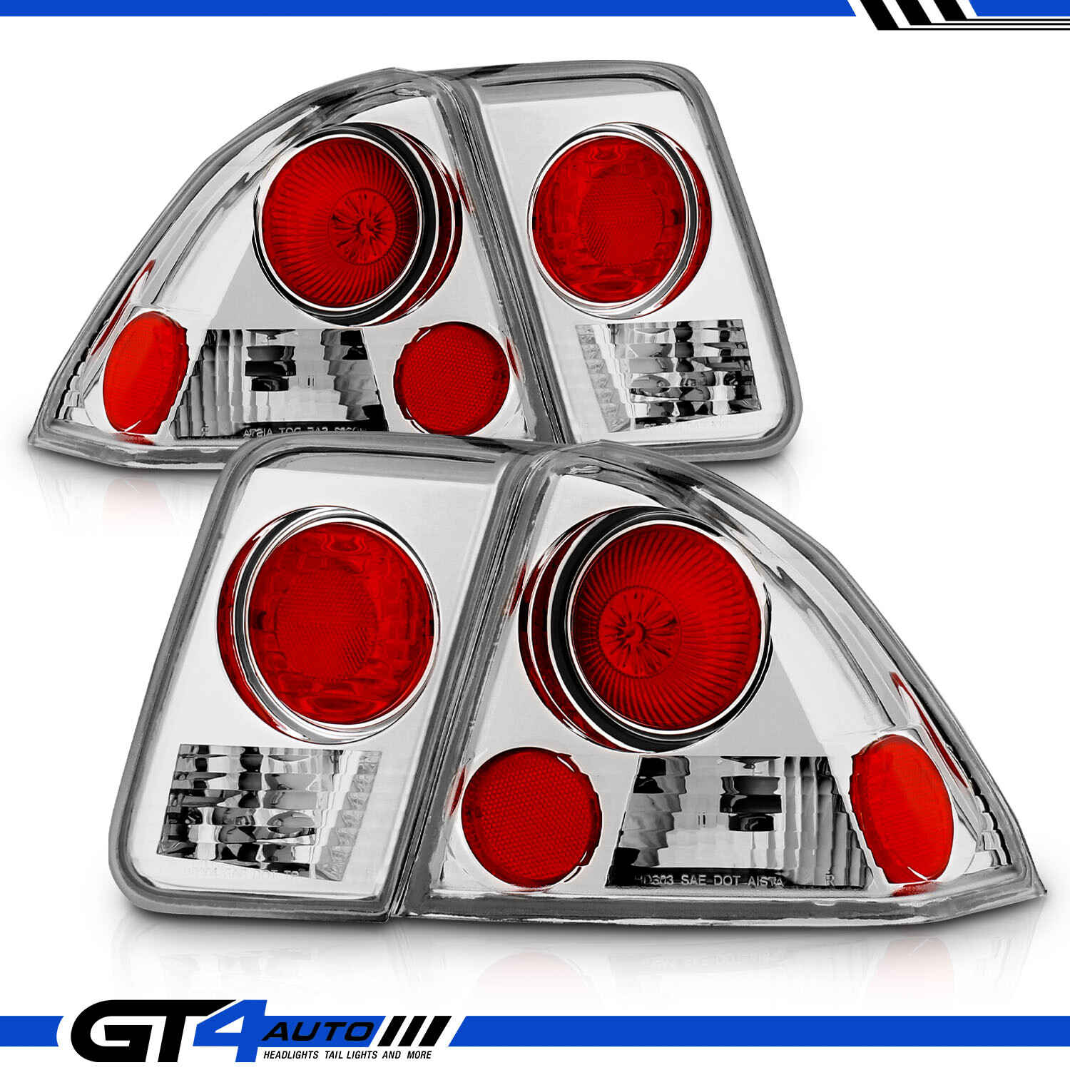 For 2001 2002 2003 2004 2005 Honda Civic Sedan Altezza Tail Lights Rear Lamps