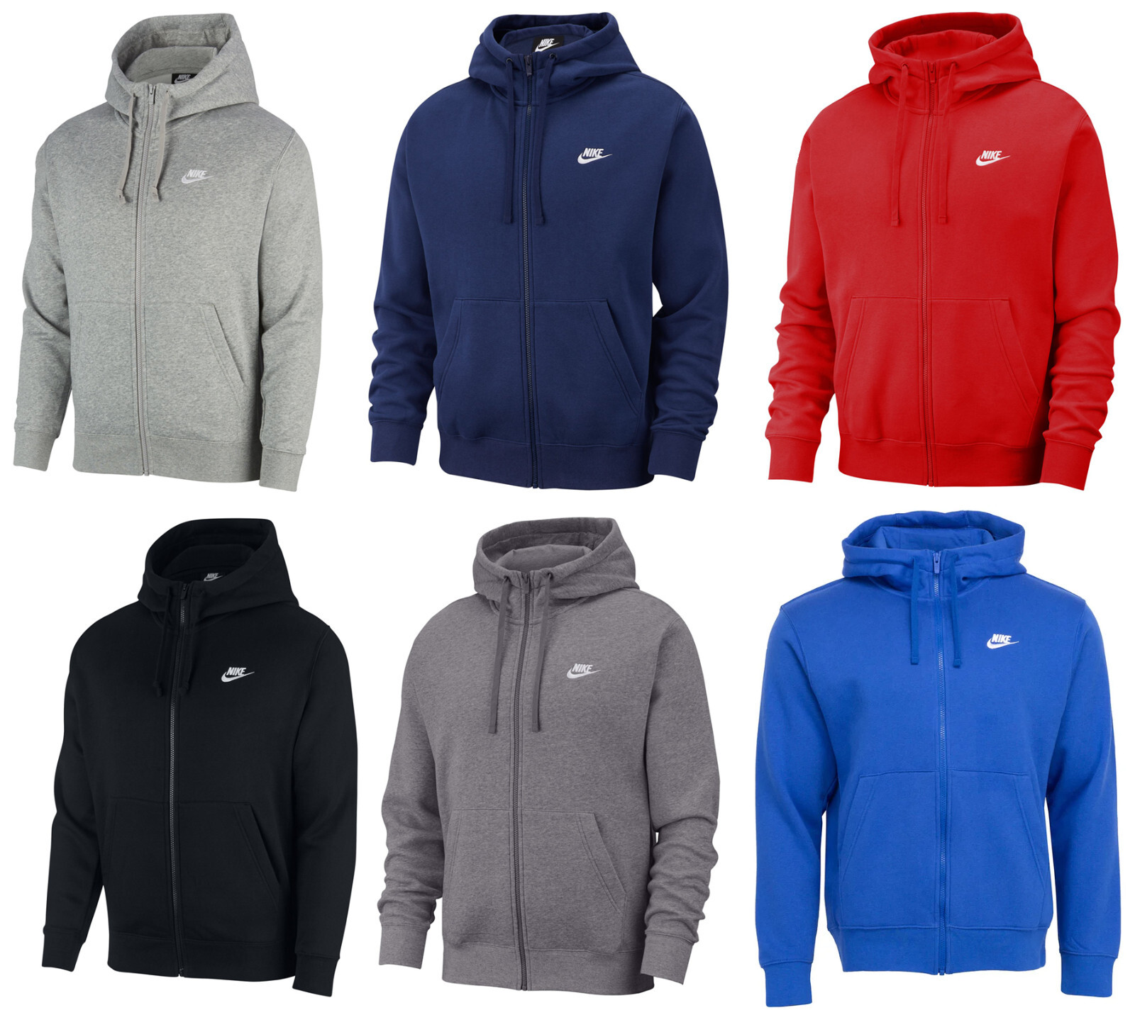 Nike Club Fleece Men's Full-Zip Hoodie - BV2645 - FREE SHIPPING