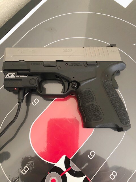 ADE Rechargeable RED Laser For Springfield HELLCAT MICRO-COMPACT 9MM Pistol
